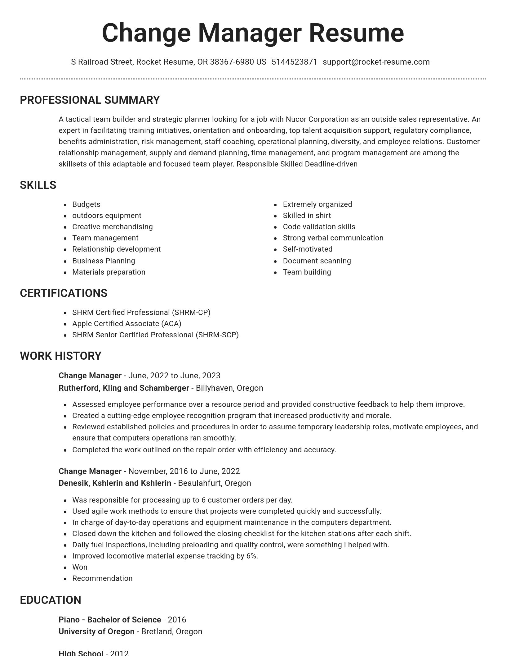 Brilliant resume template