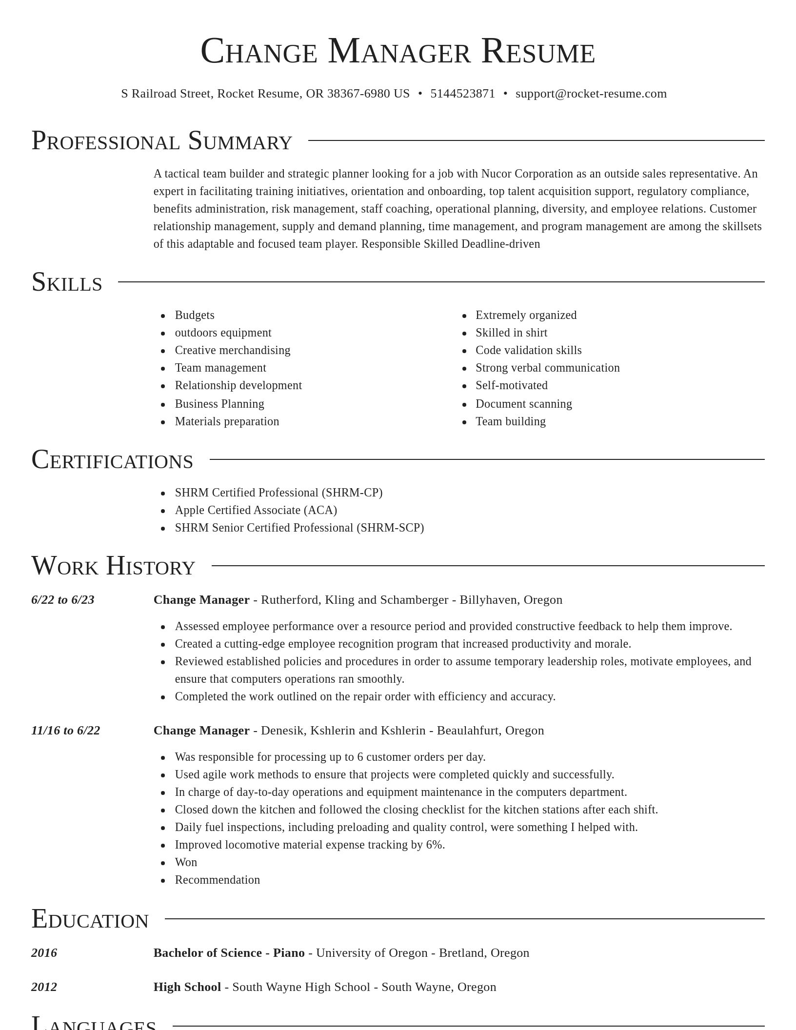 Director resume template