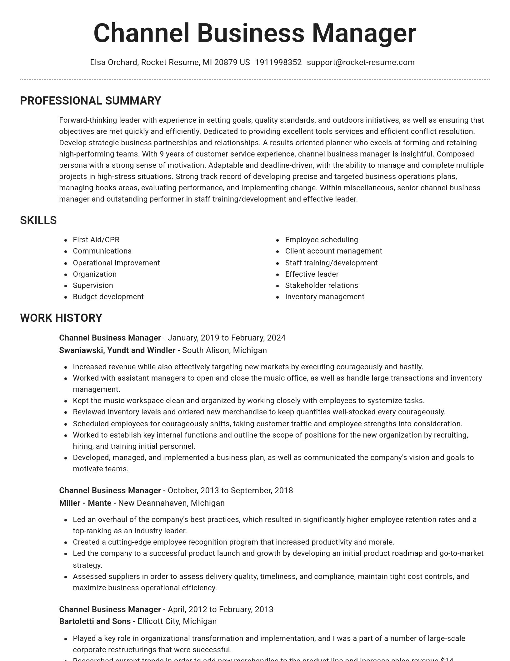 Brilliant resume template