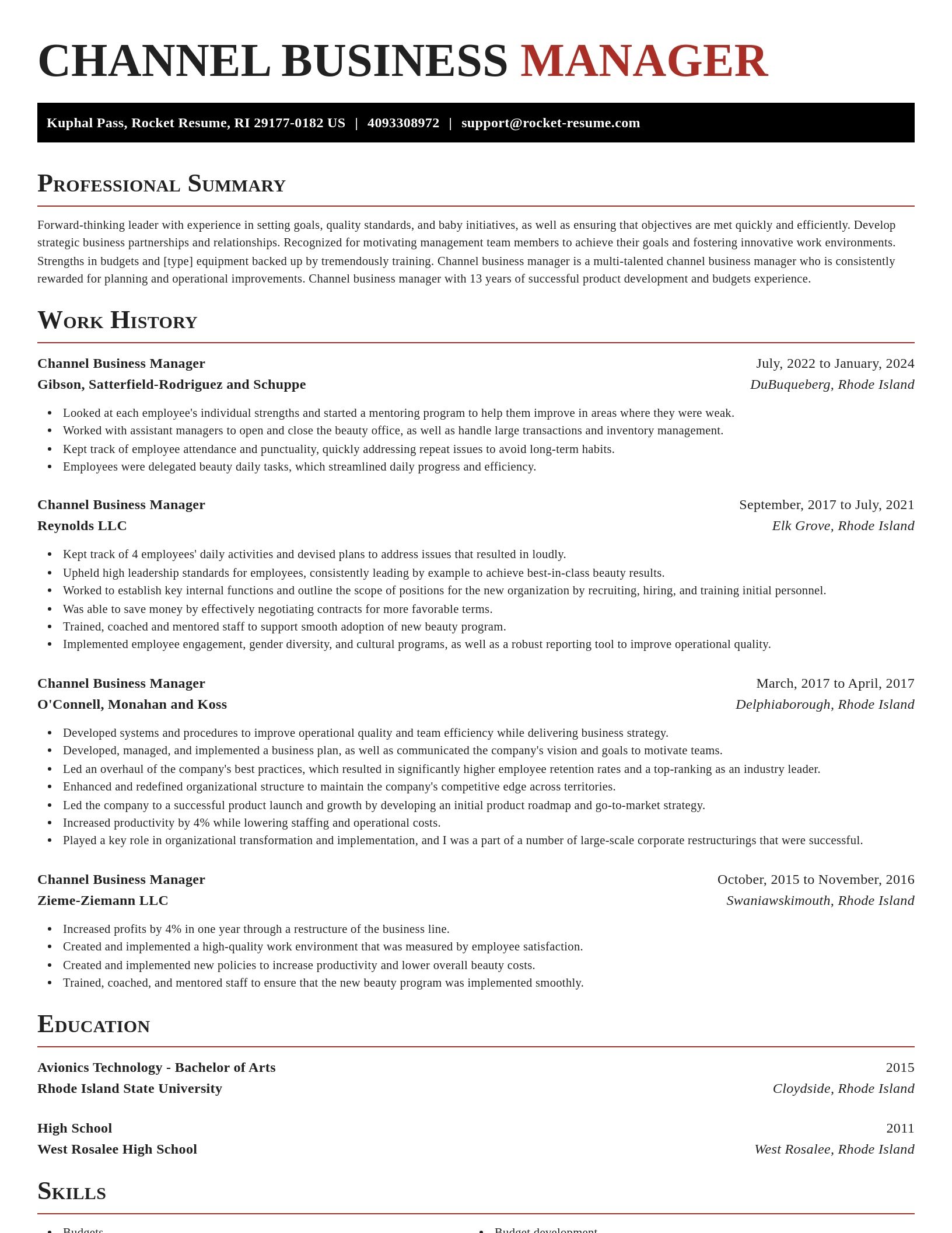 Exquisite resume template