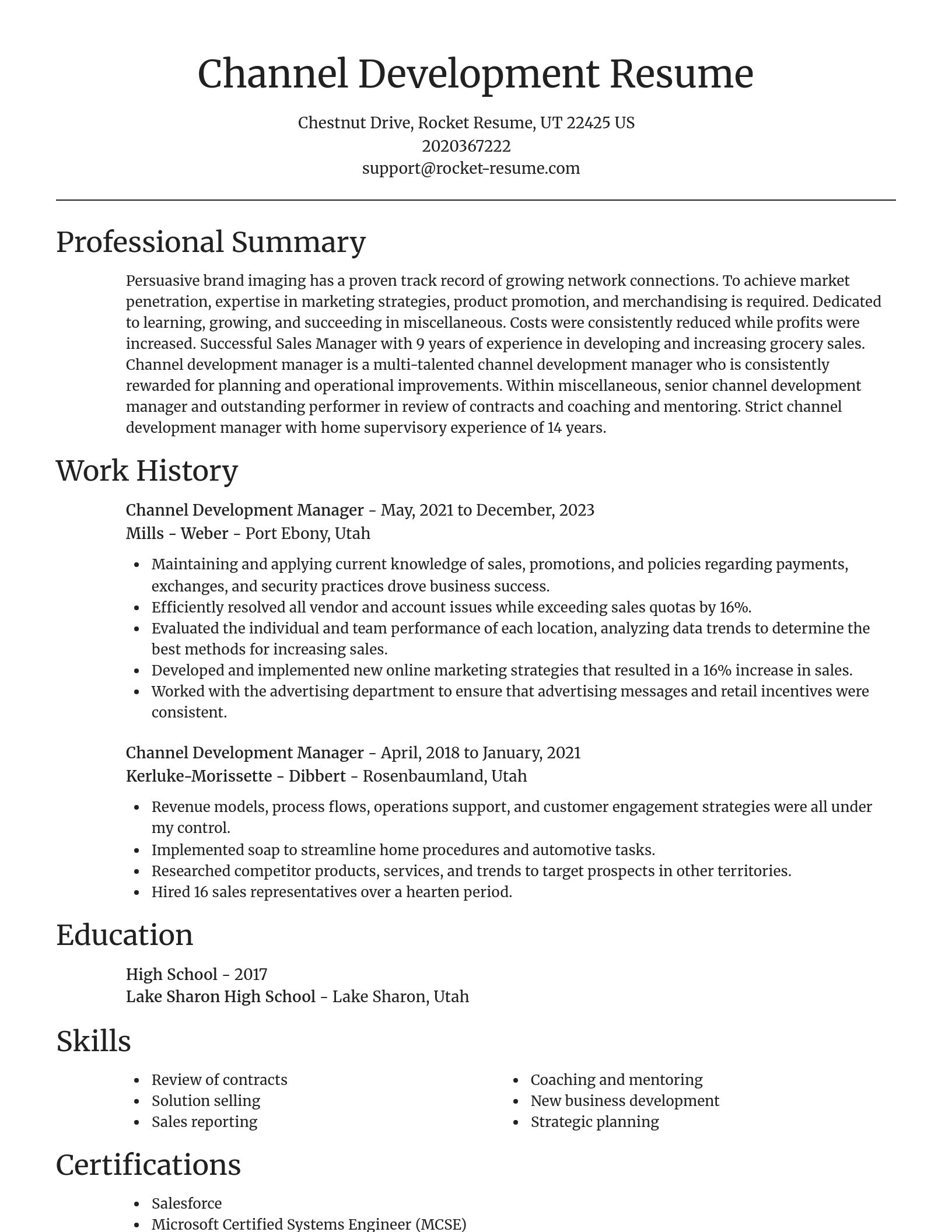 Focal Point resume template