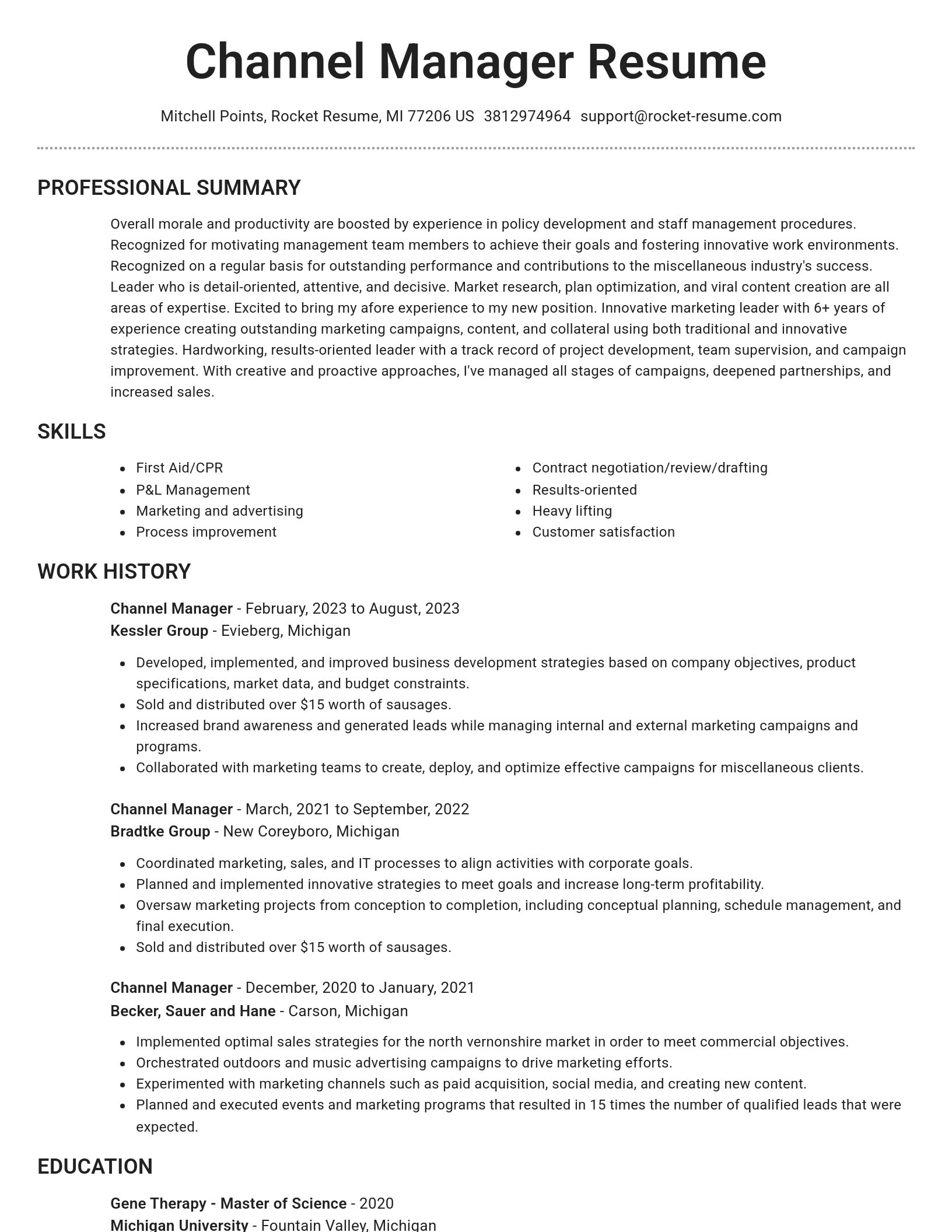 Brilliant resume template