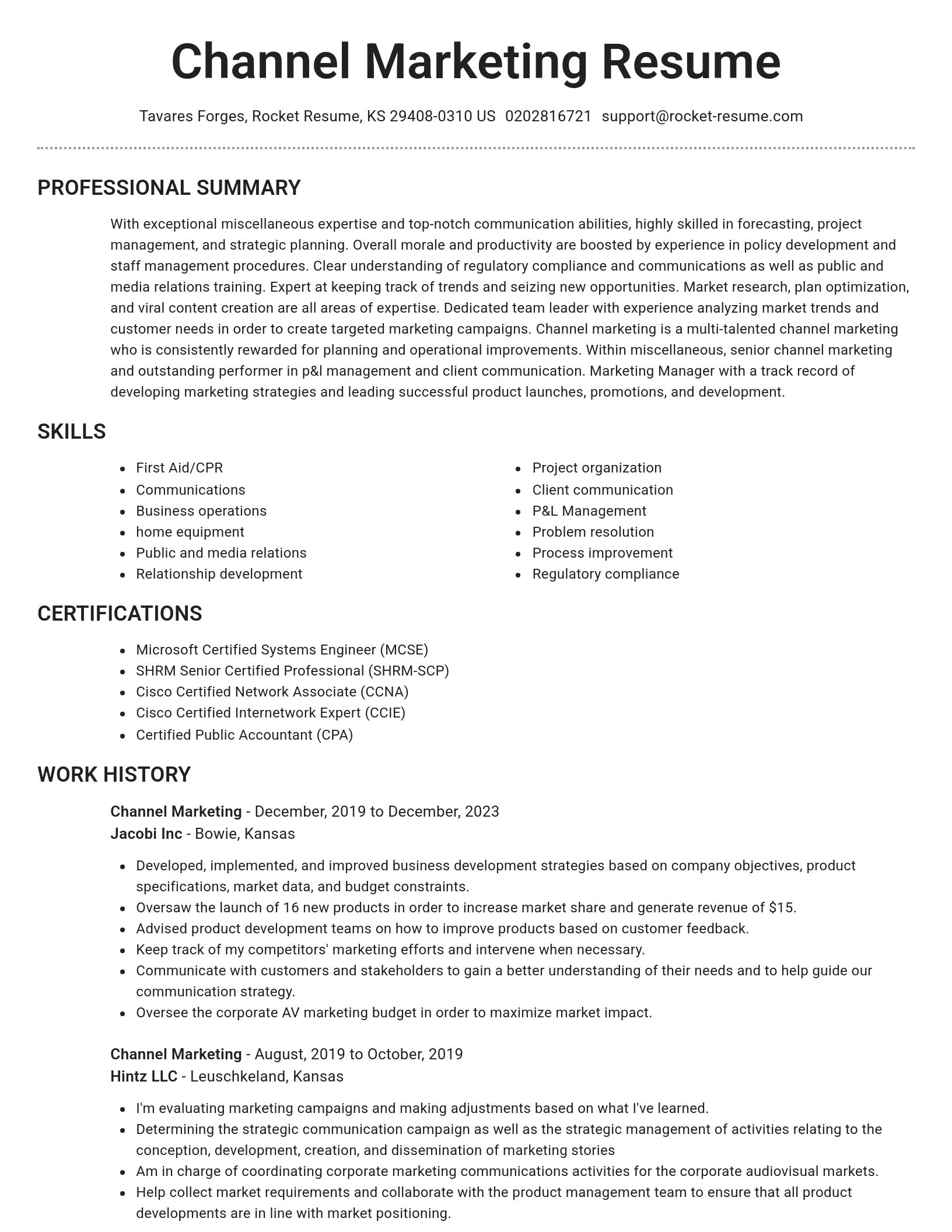 Brilliant resume template