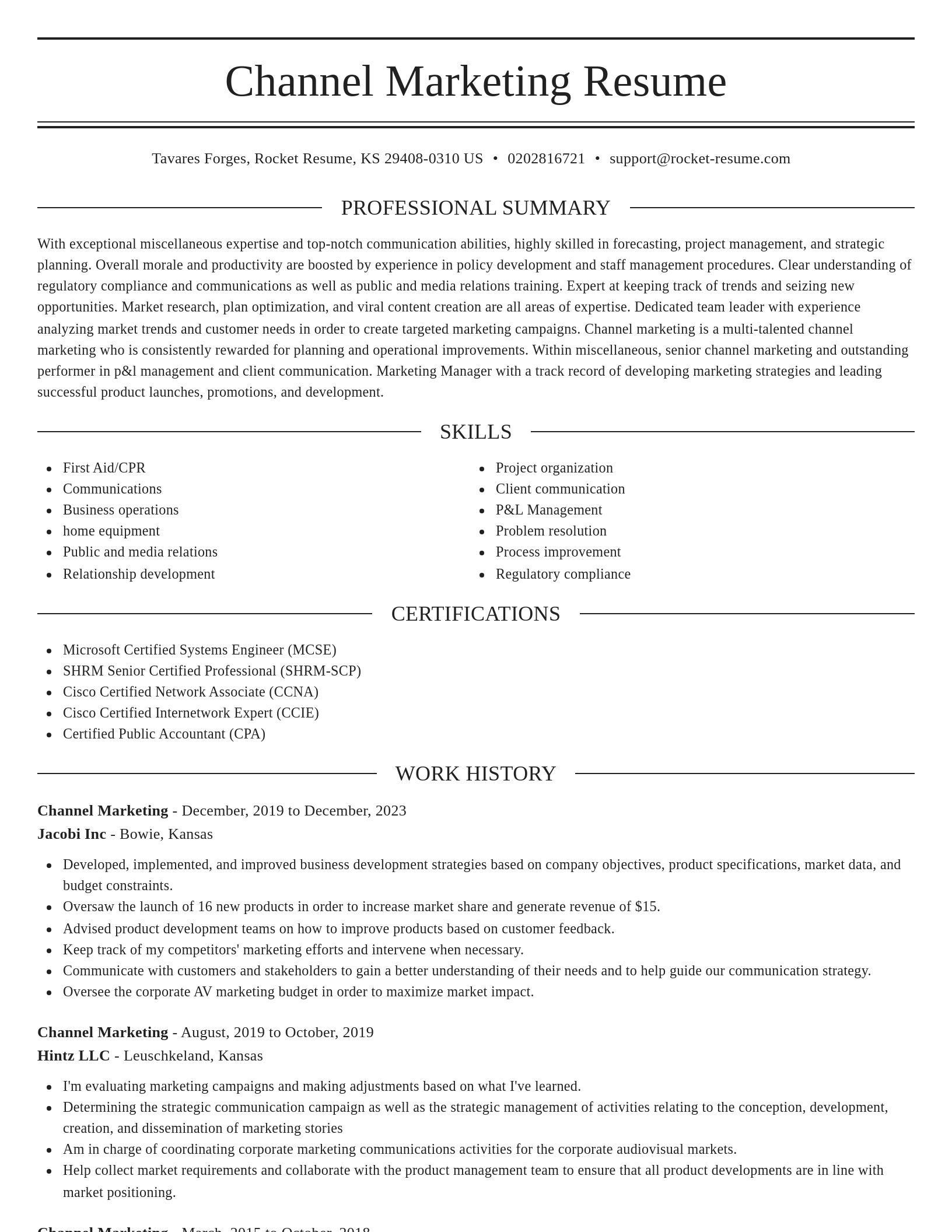 Elegant resume template