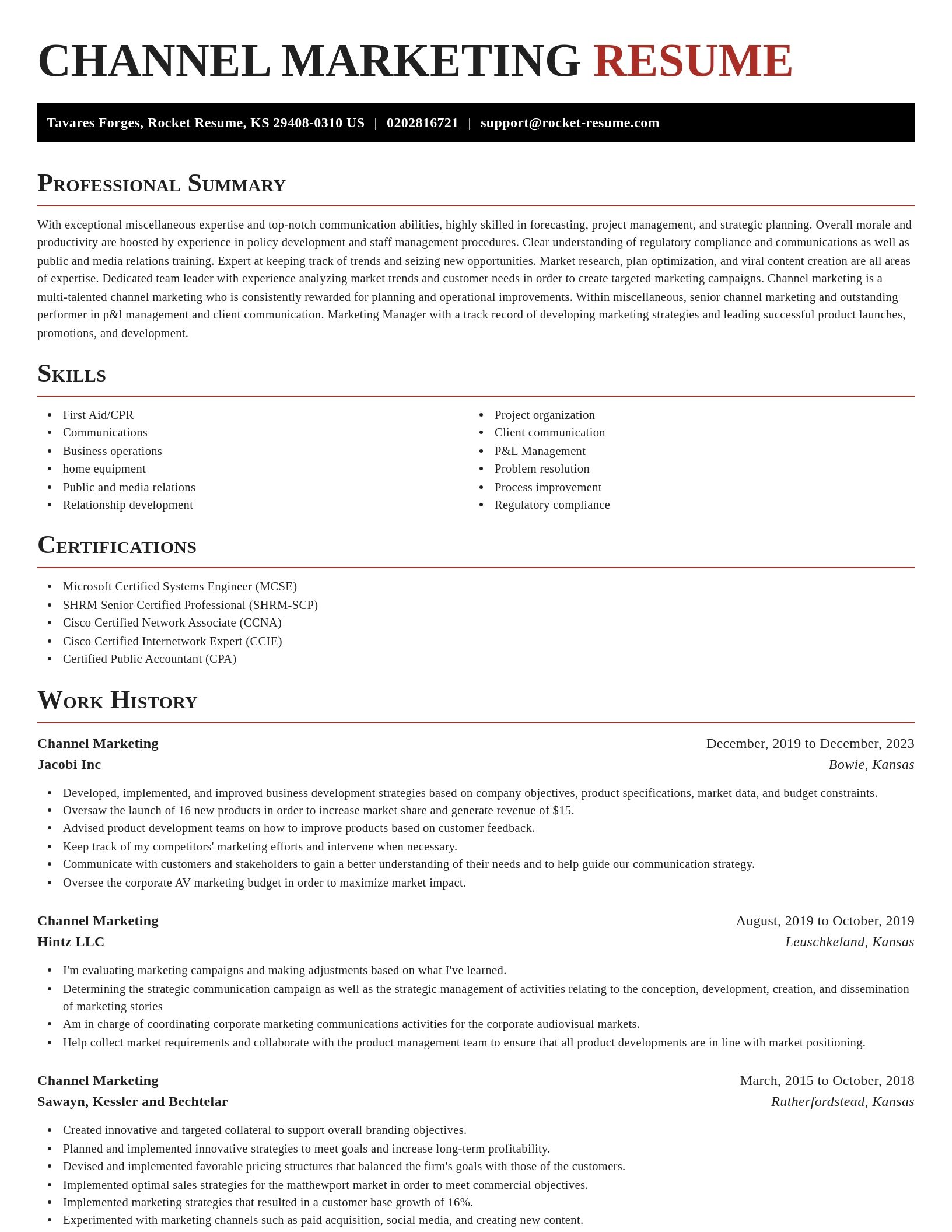 Exquisite resume template