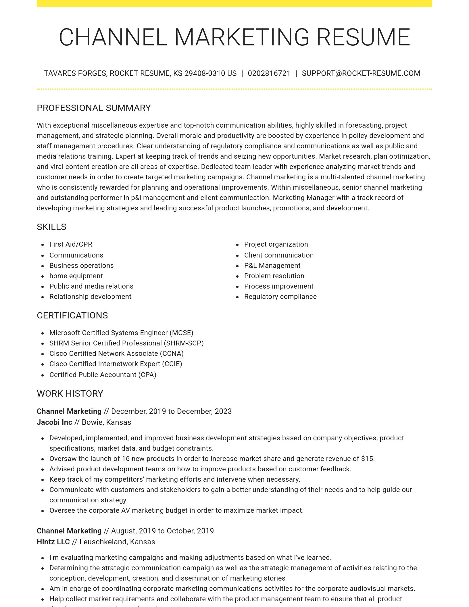Grand resume template