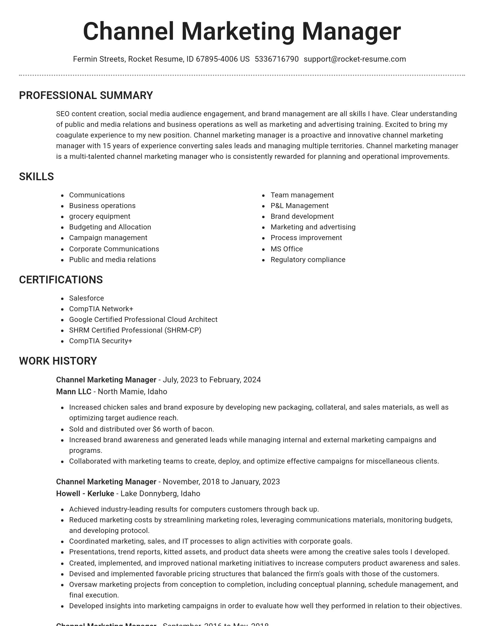 Brilliant resume template