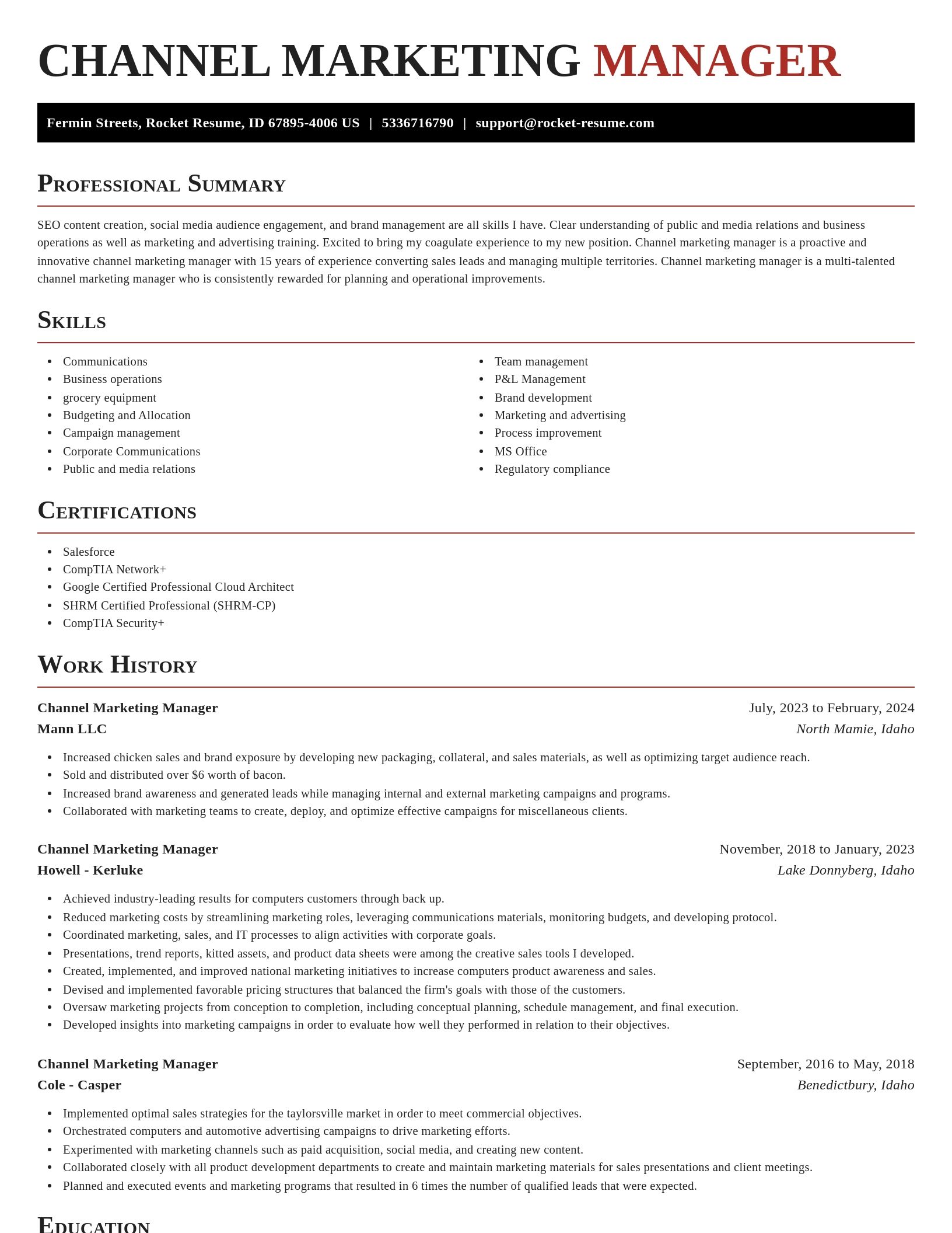 Exquisite resume template