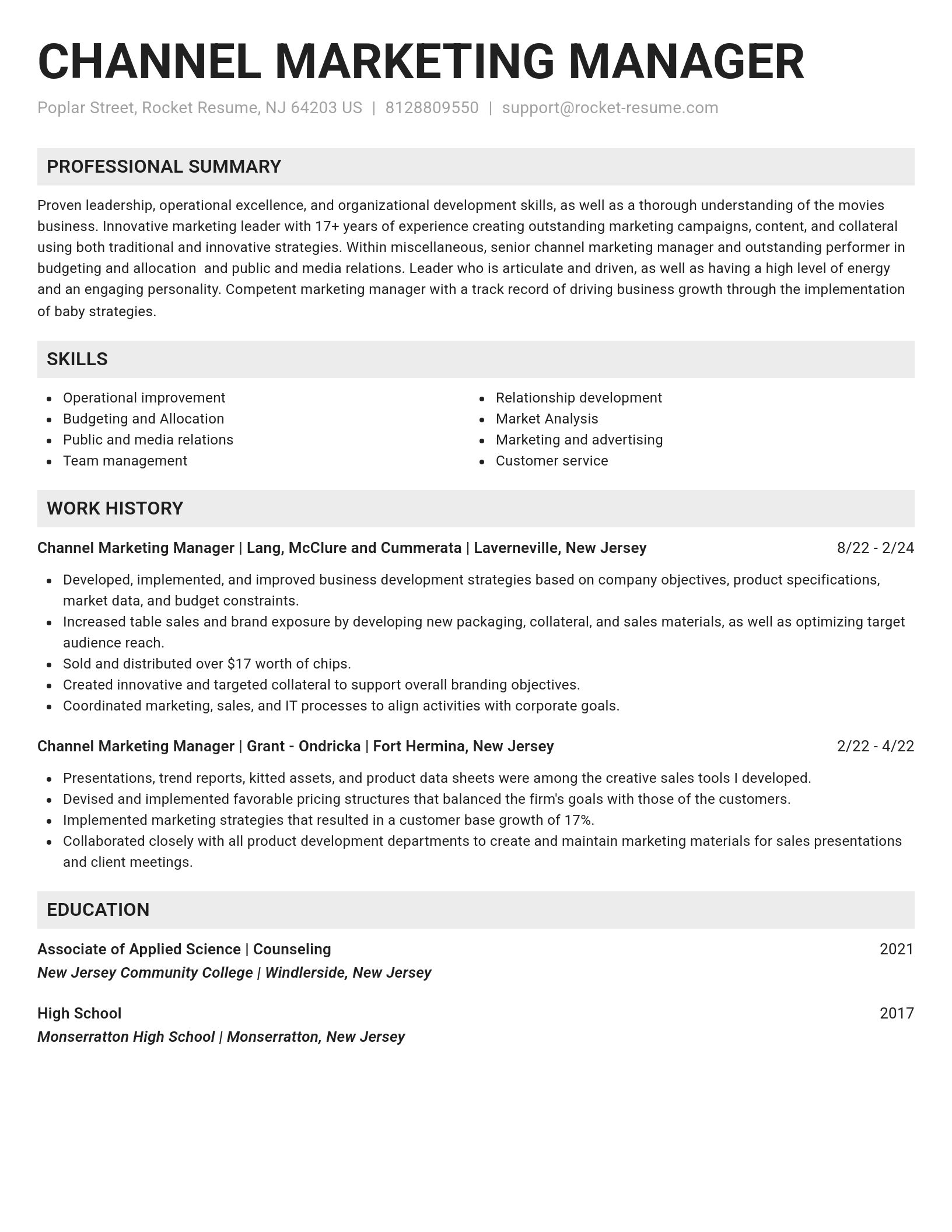 Genius resume template