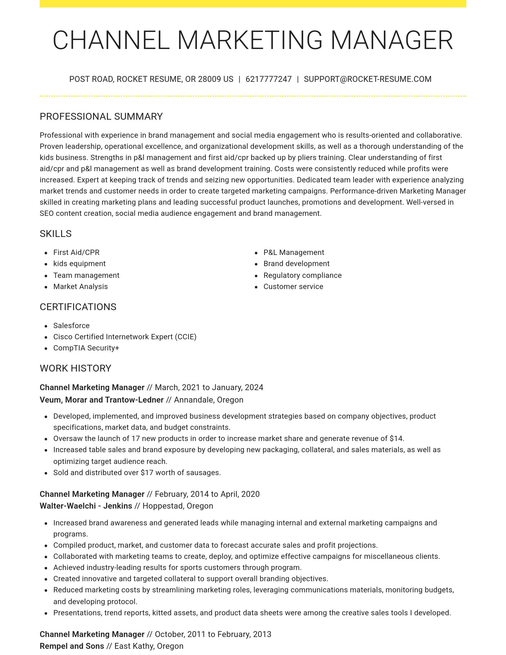 Grand resume template