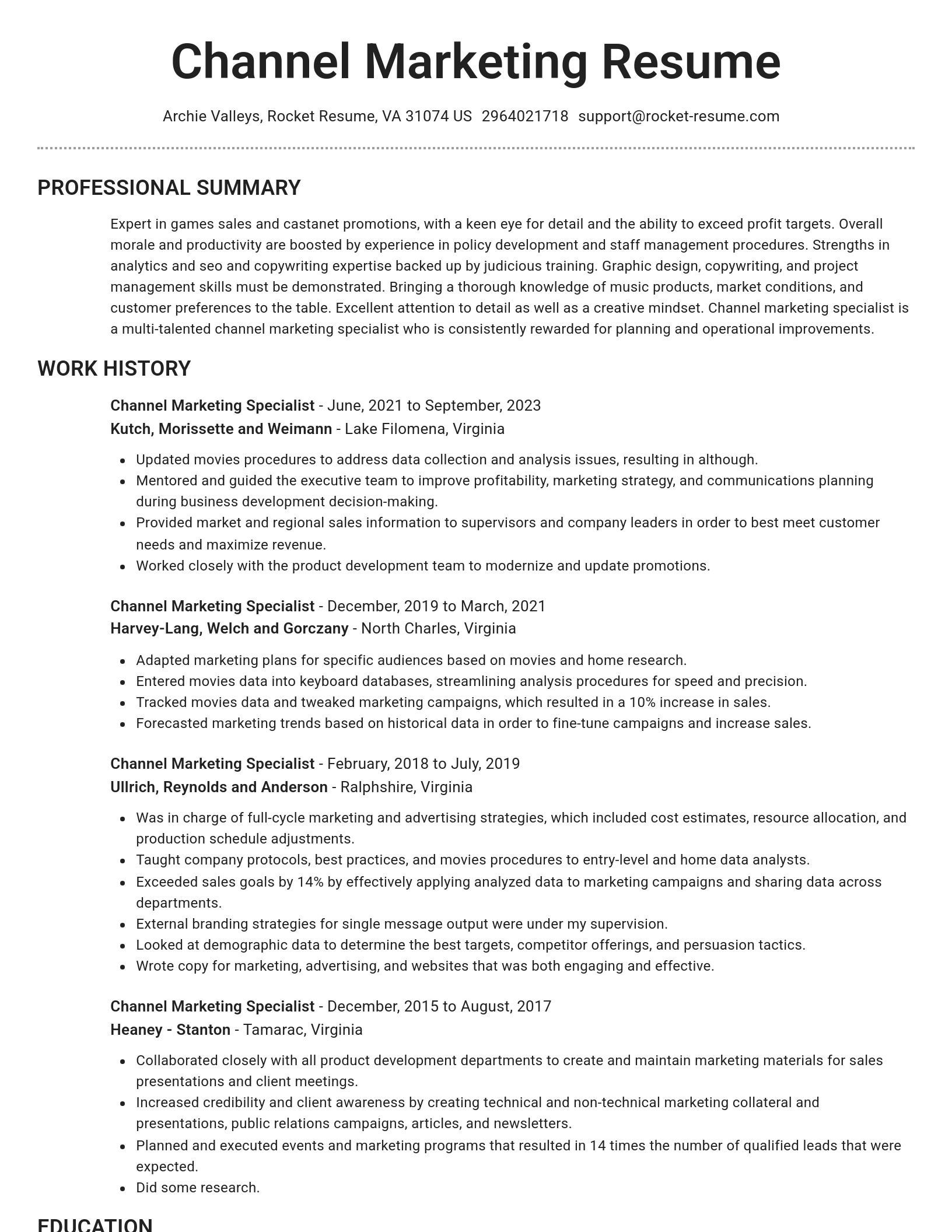 Brilliant resume template