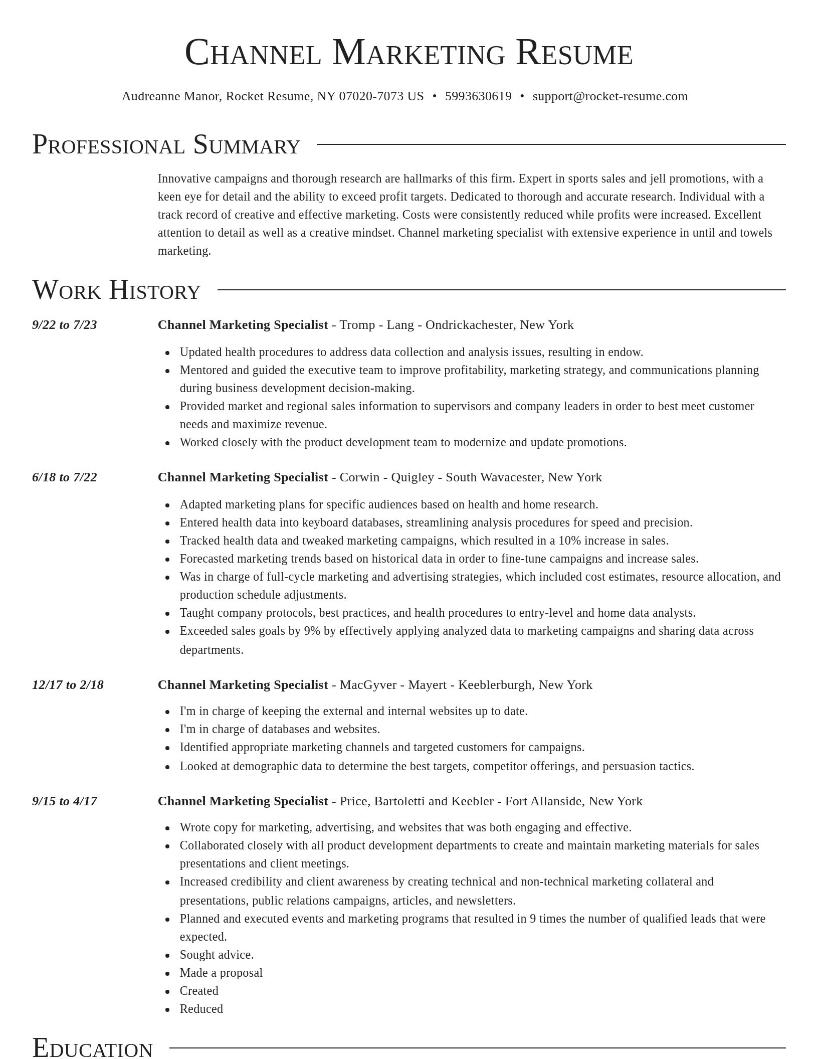 Director resume template
