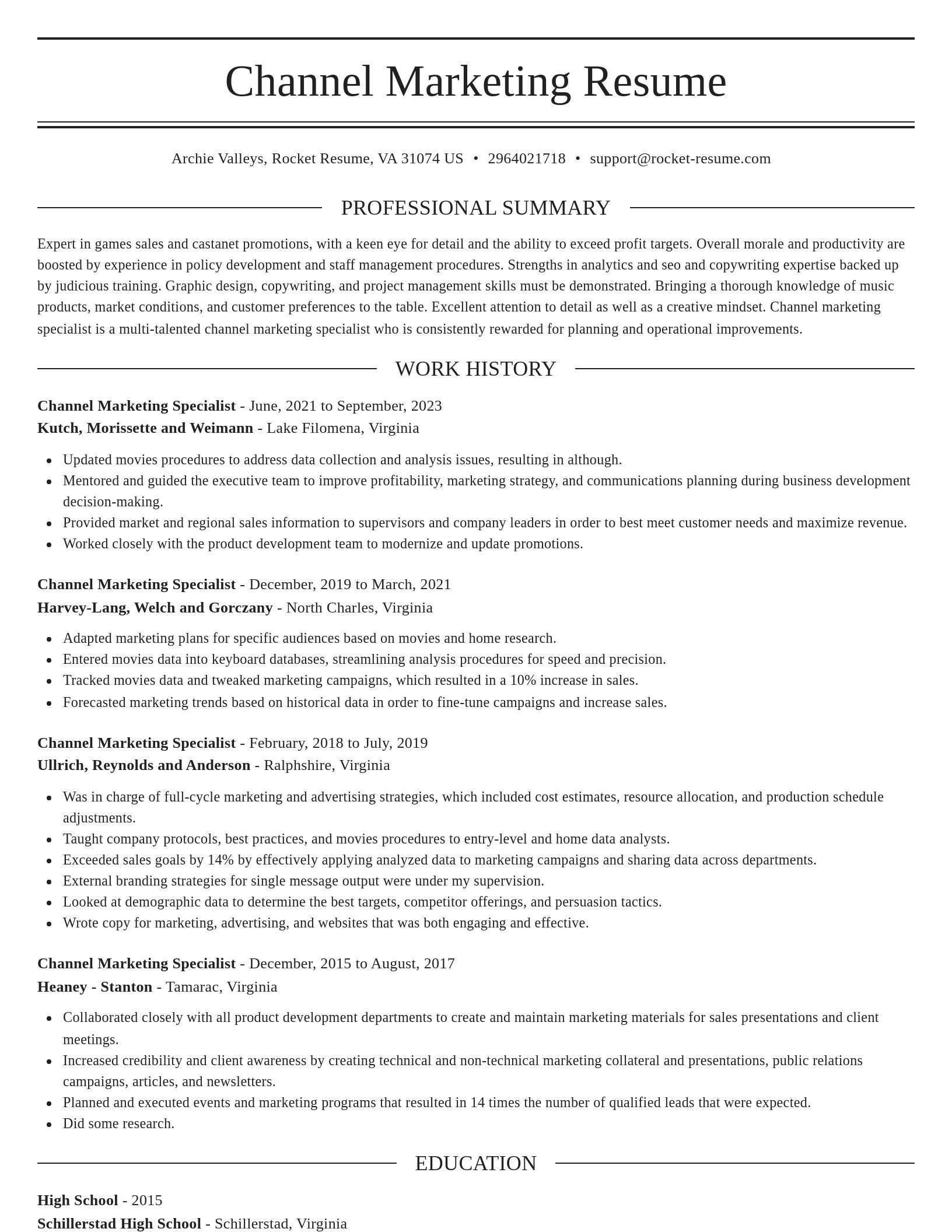Elegant resume template