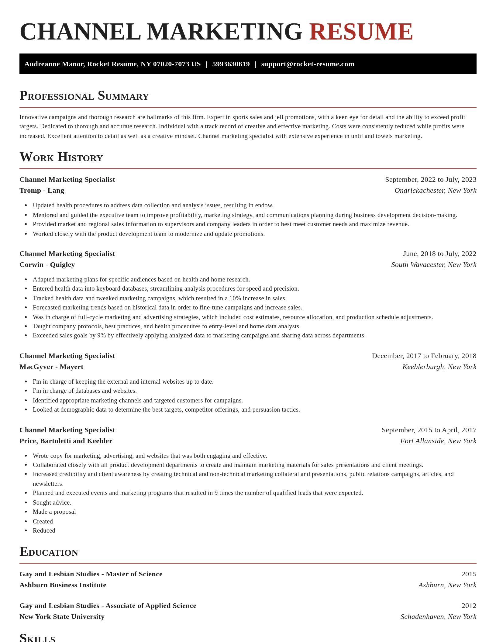 Exquisite resume template