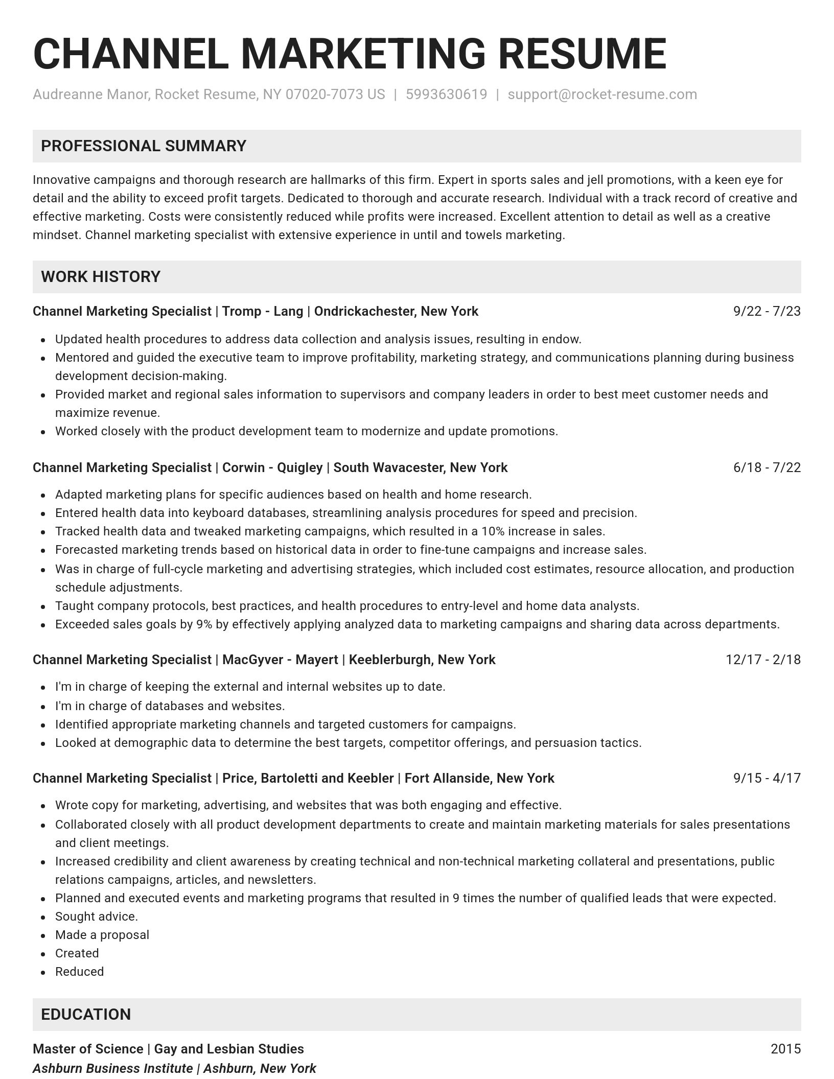 Genius resume template