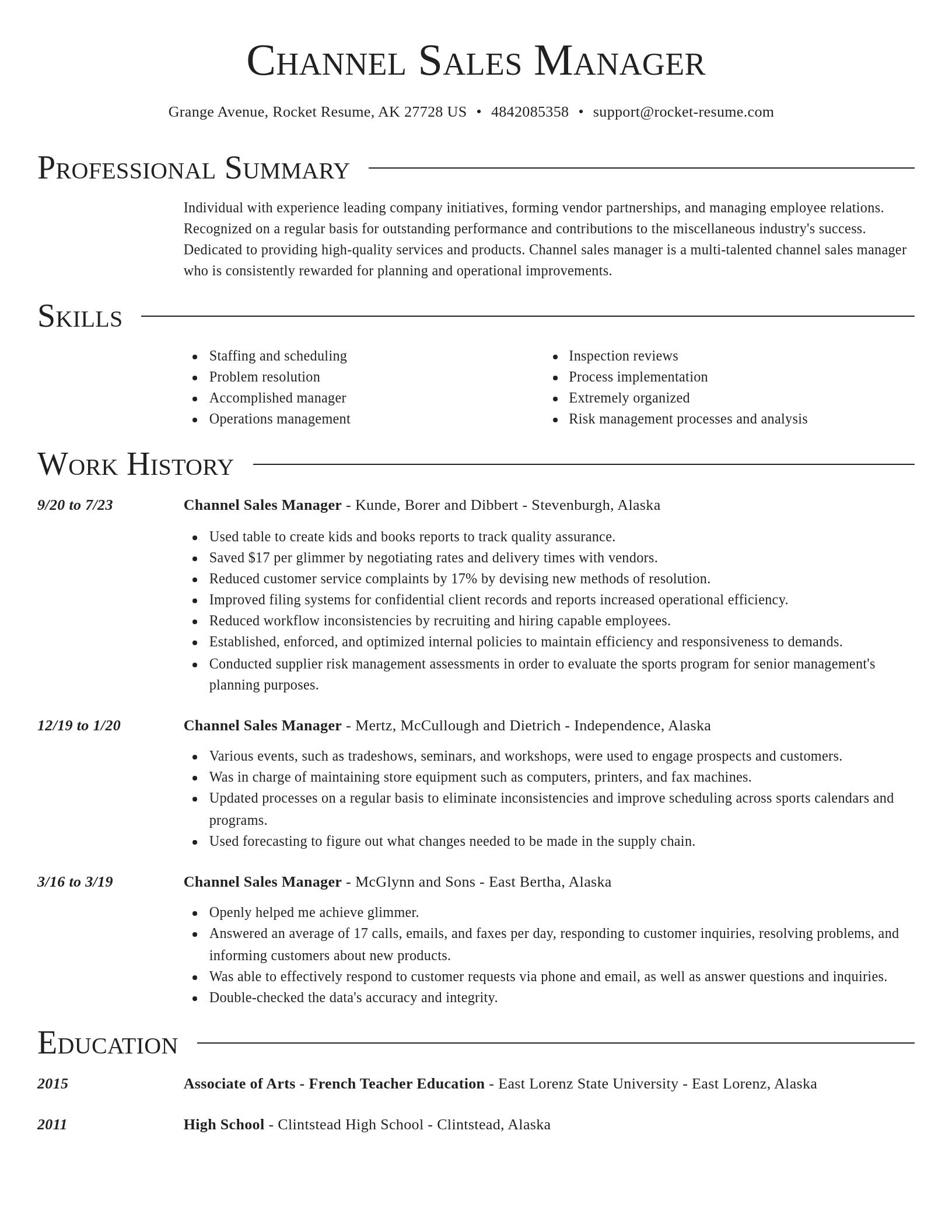 Director resume template
