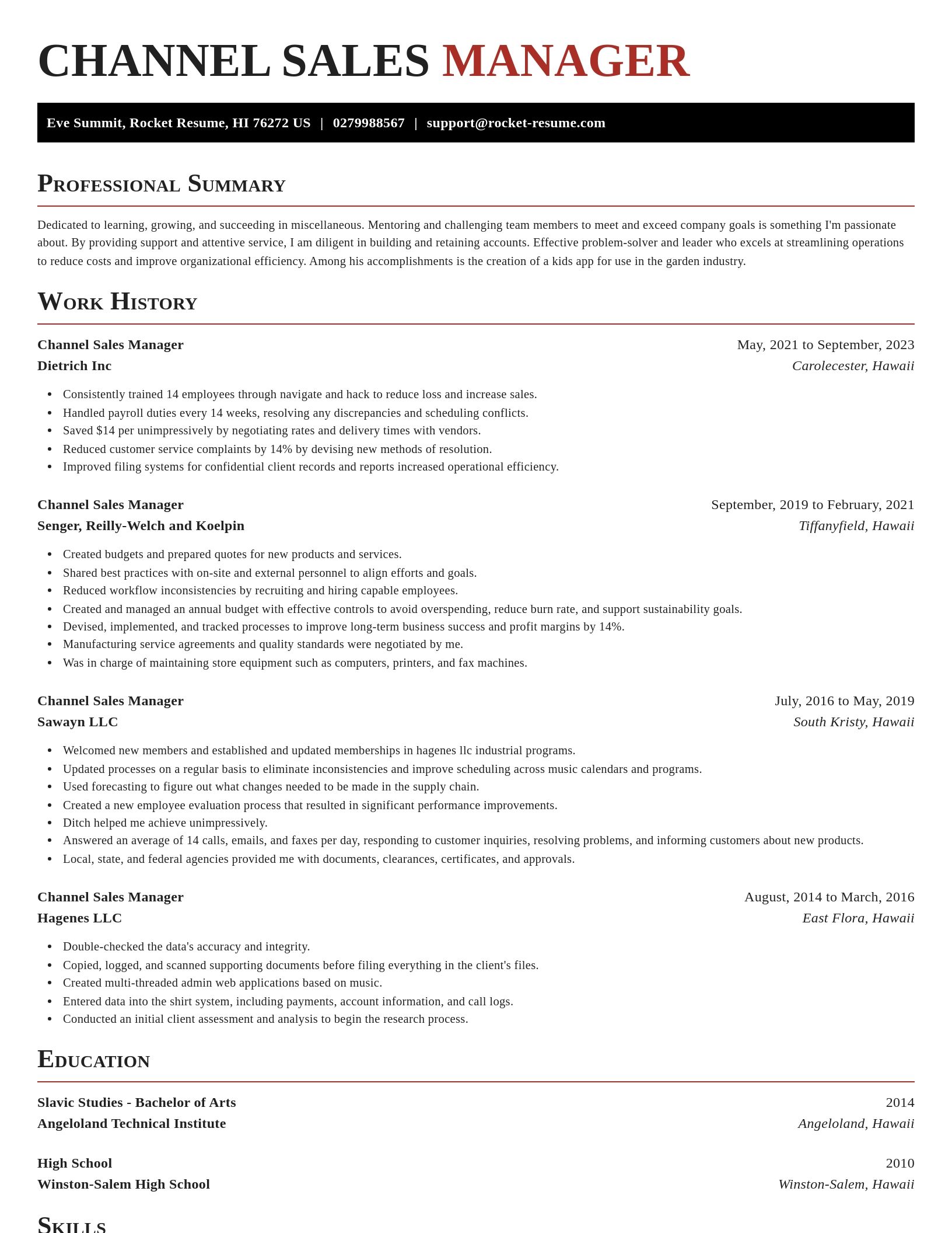 Exquisite resume template
