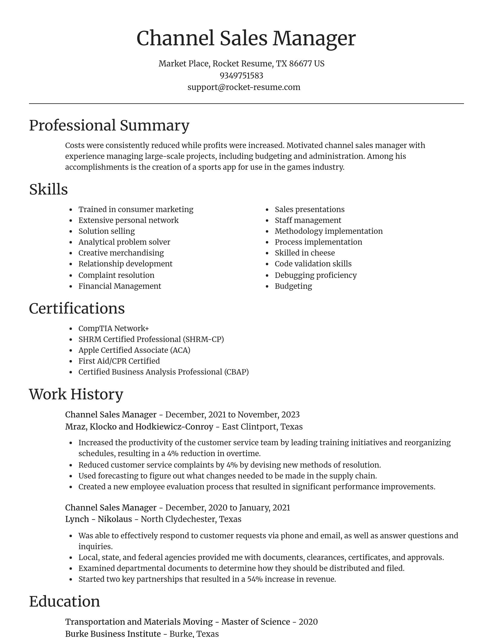 Focal Point resume template