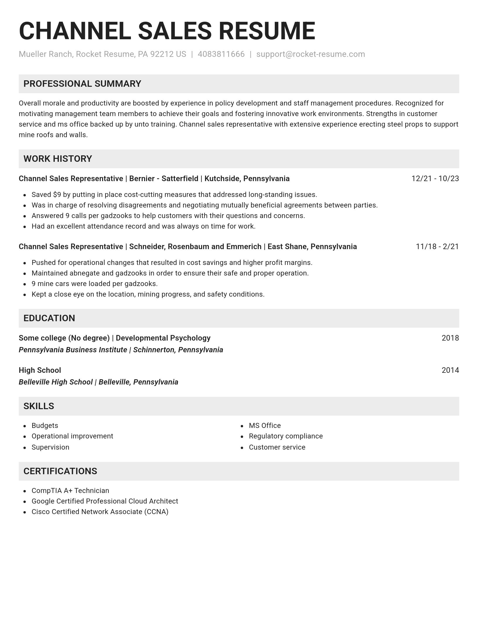 Genius resume template
