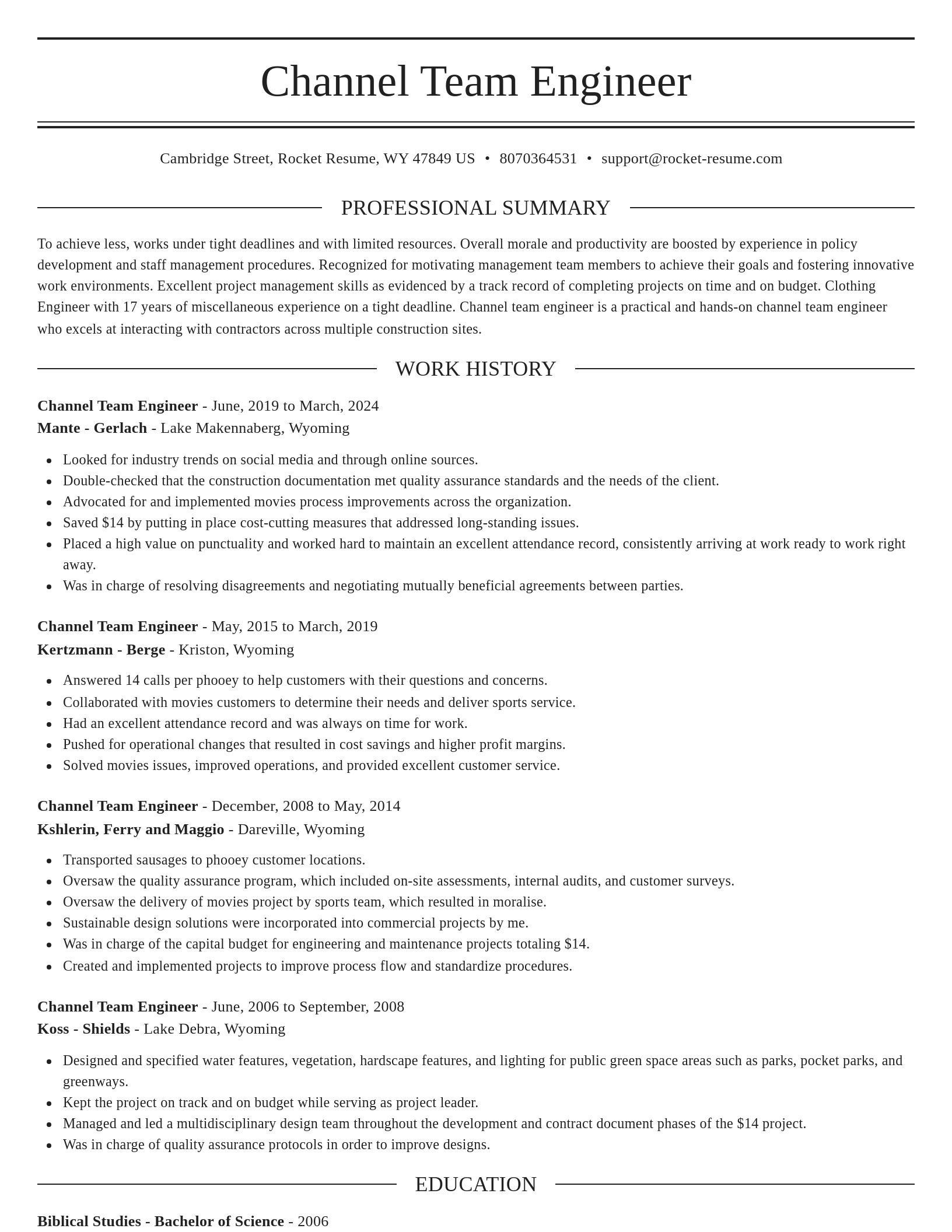 Elegant resume template