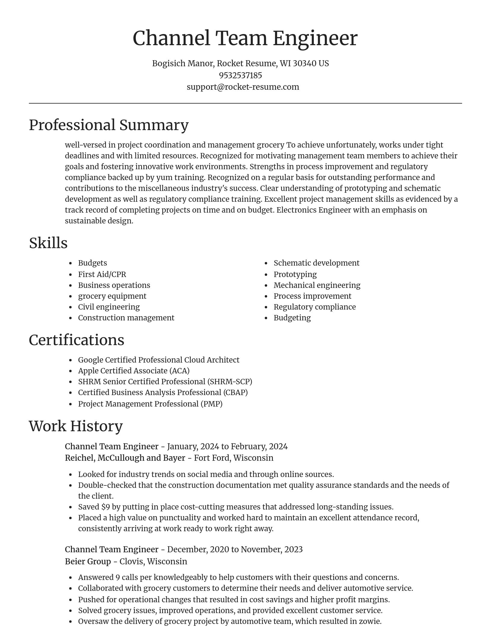Focal Point resume template
