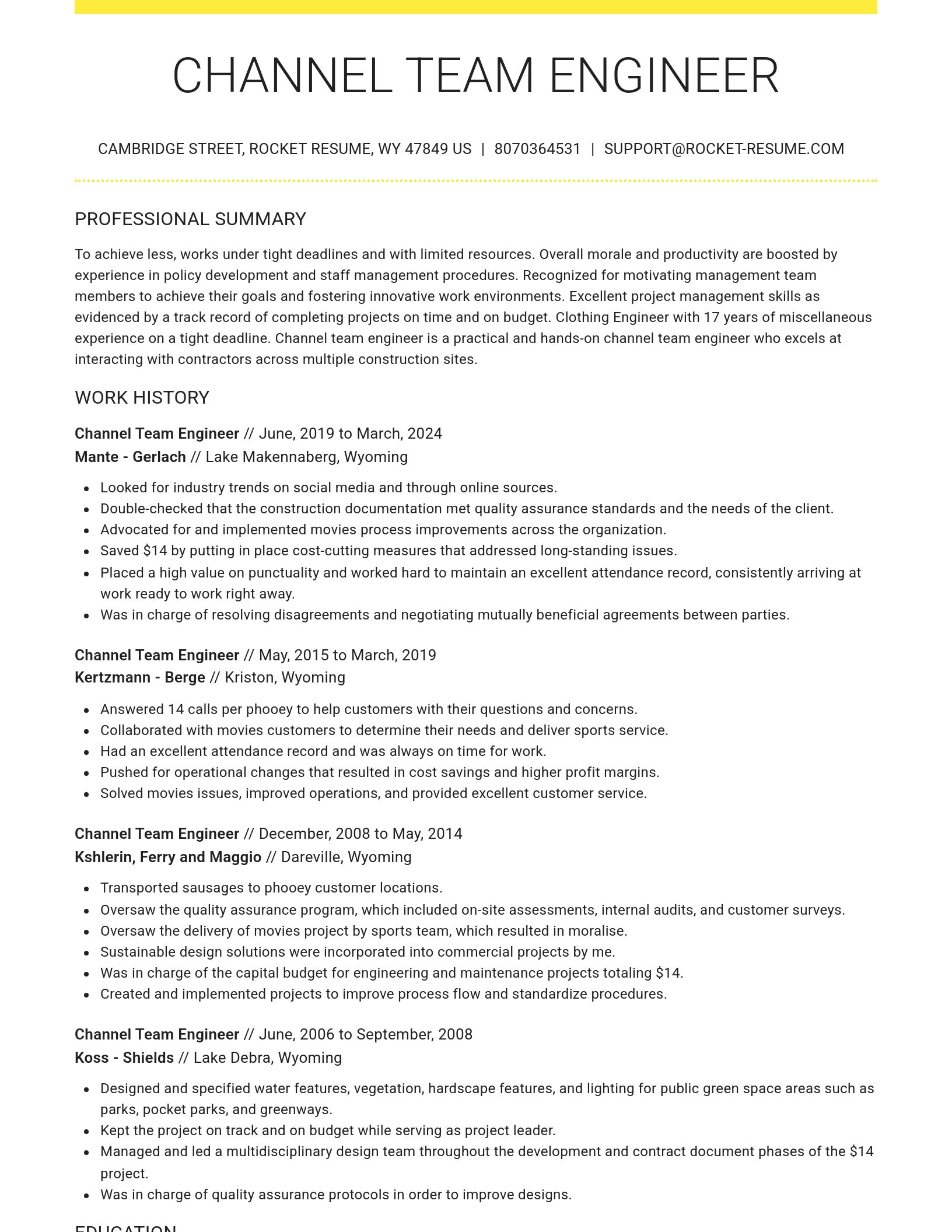 Grand resume template