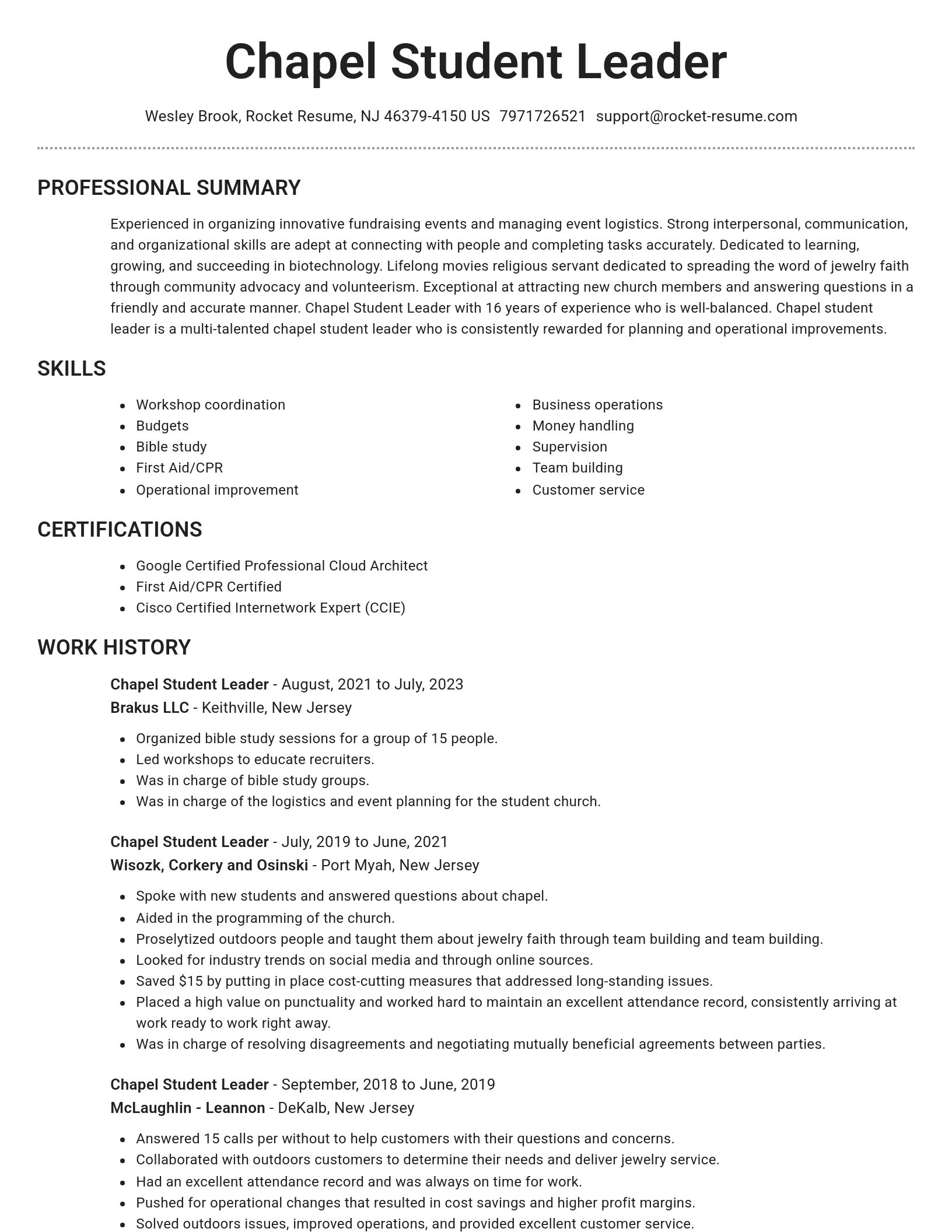 Brilliant resume template