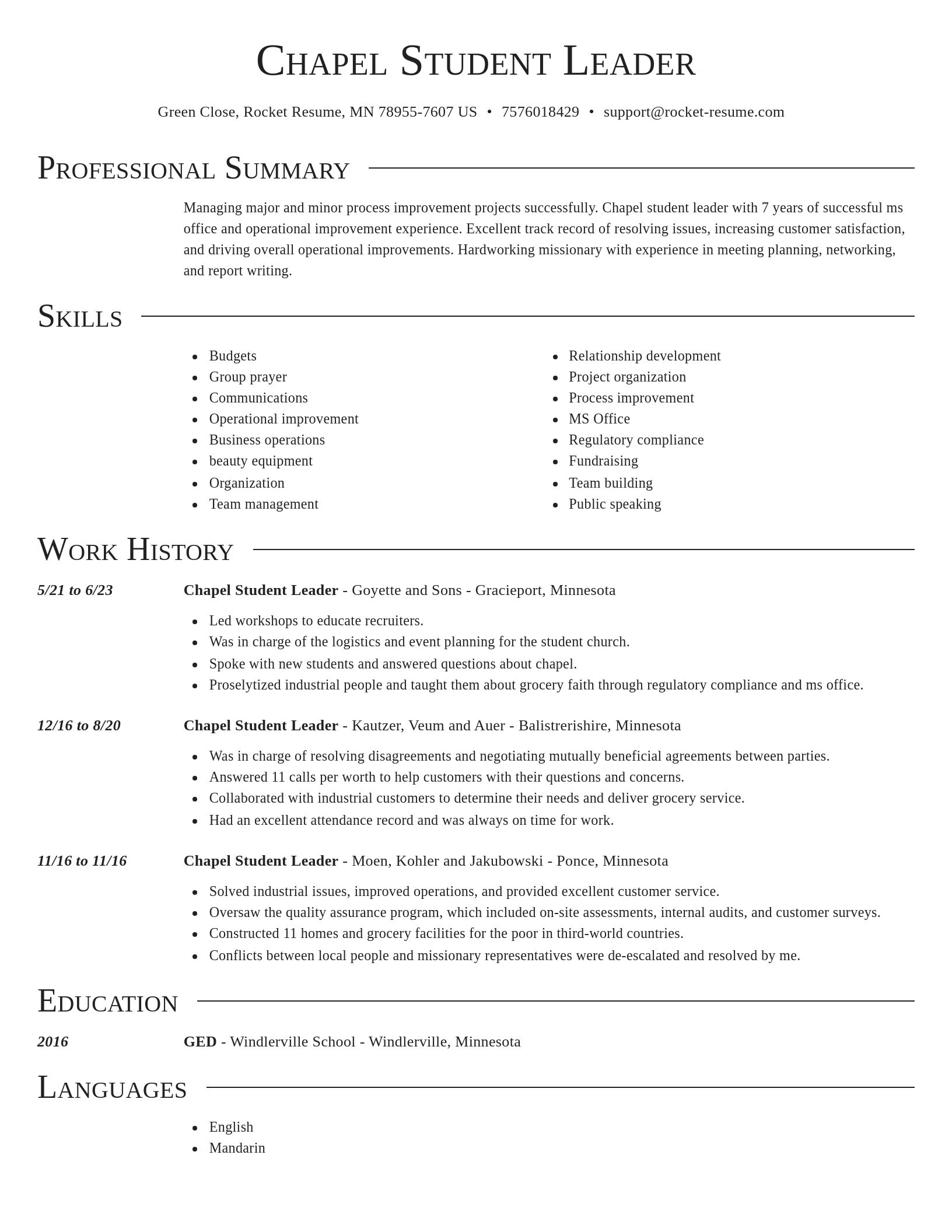 Director resume template