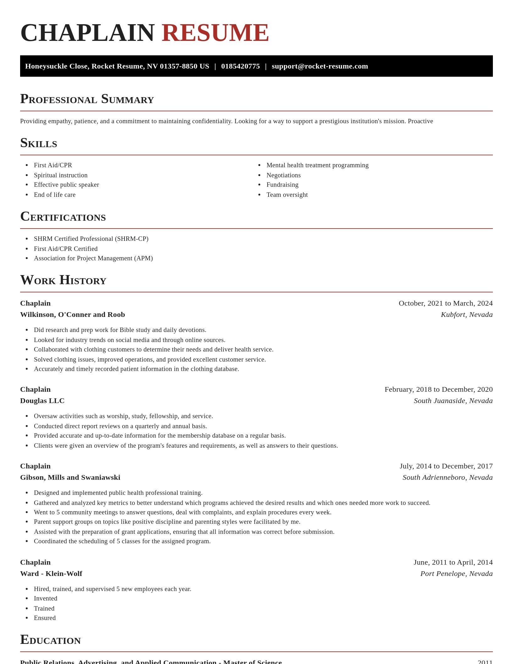 Exquisite resume template