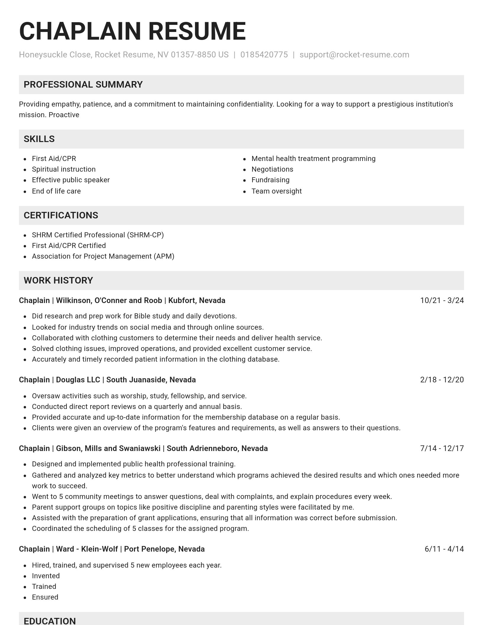 Genius resume template