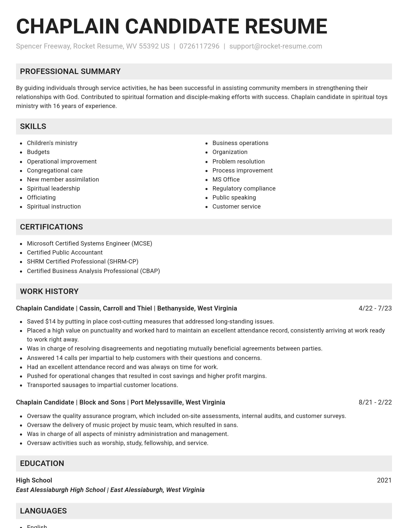 Genius resume template