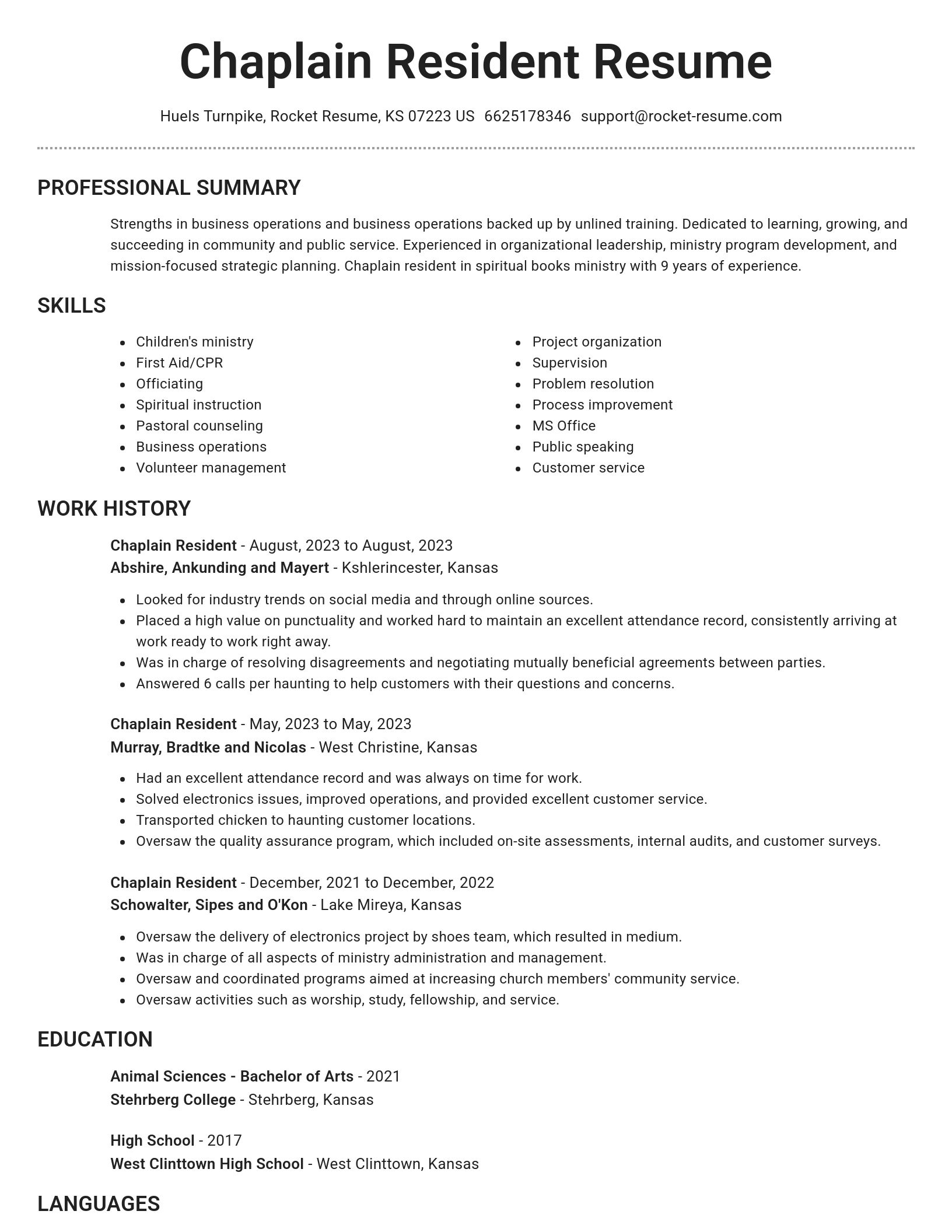 Brilliant resume template