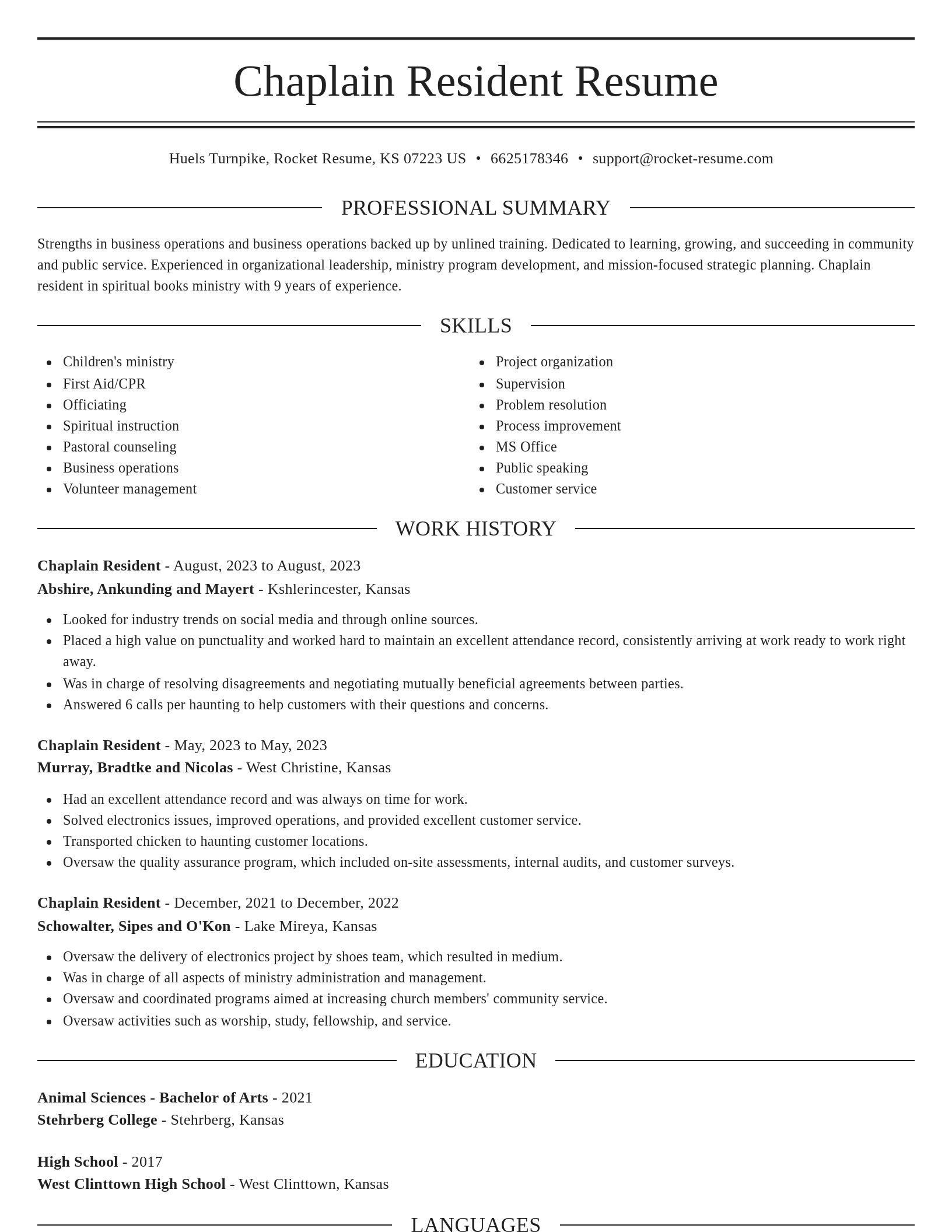 Elegant resume template