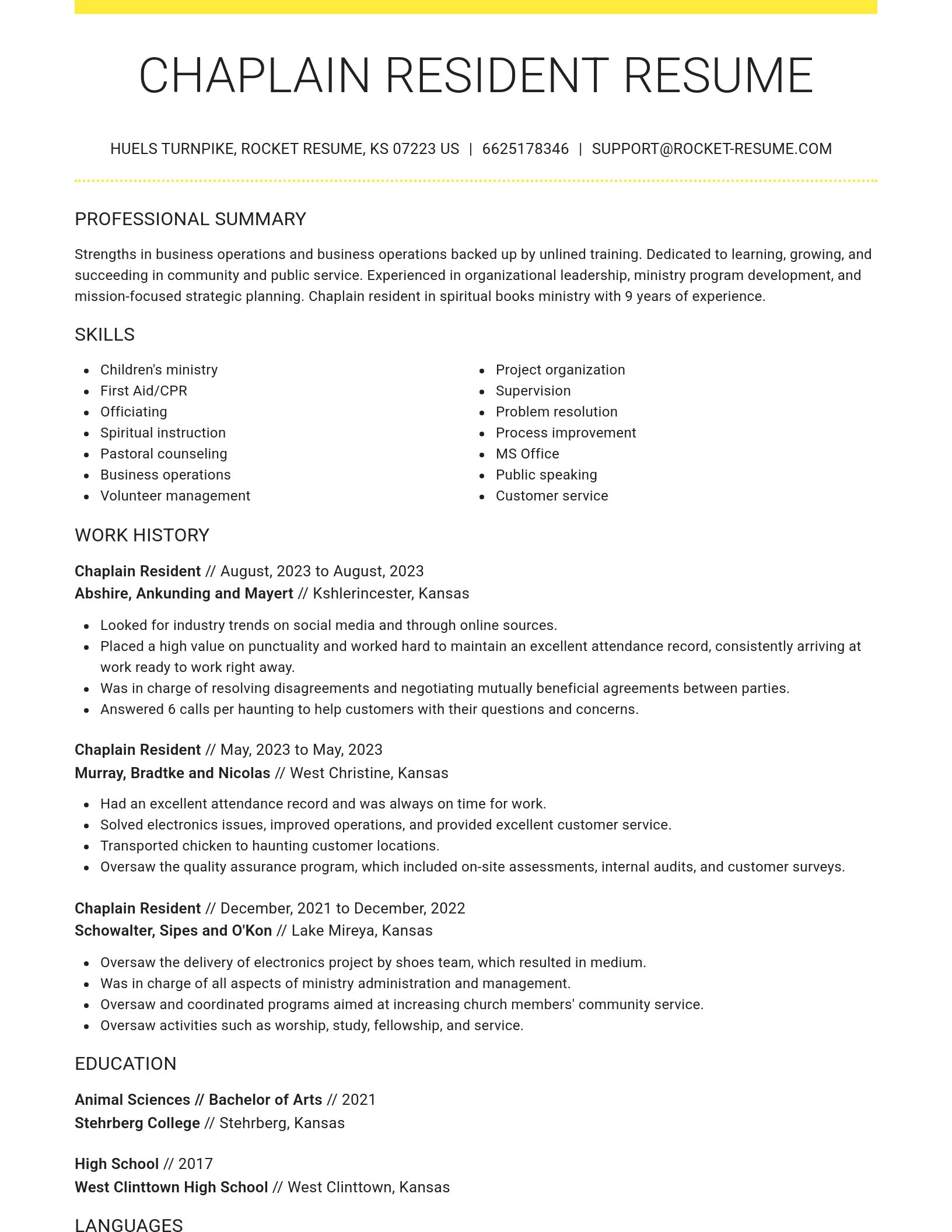 Grand resume template