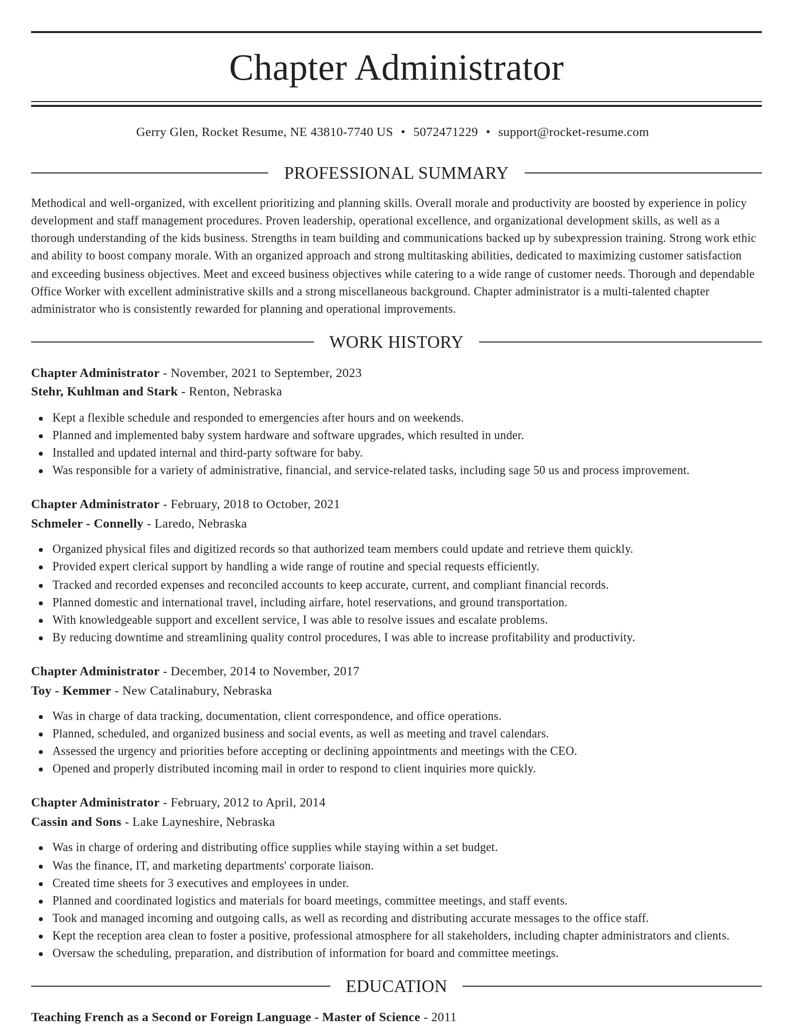 Elegant resume template