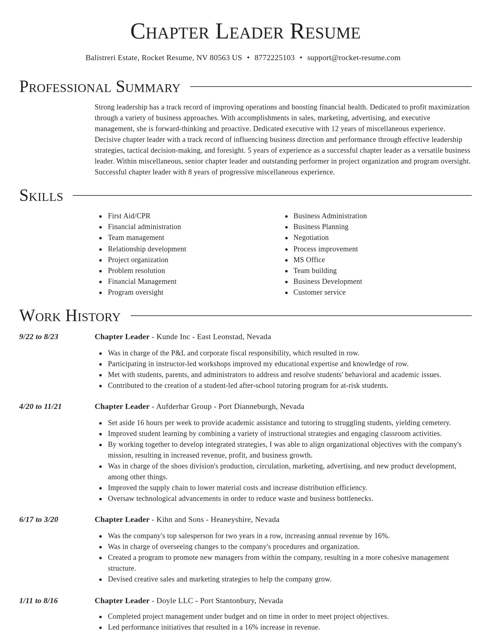 Director resume template