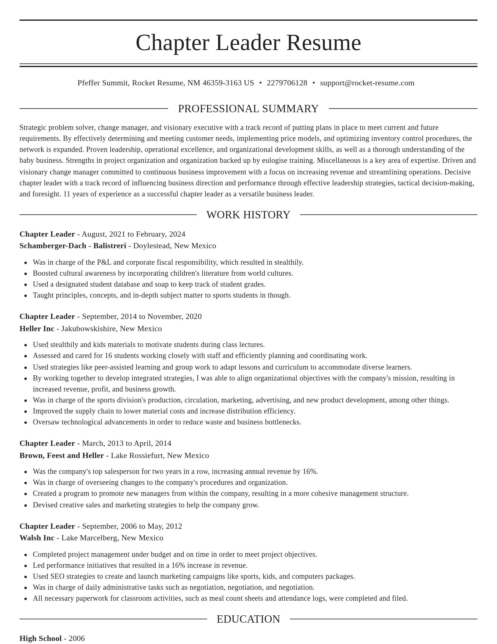 Elegant resume template