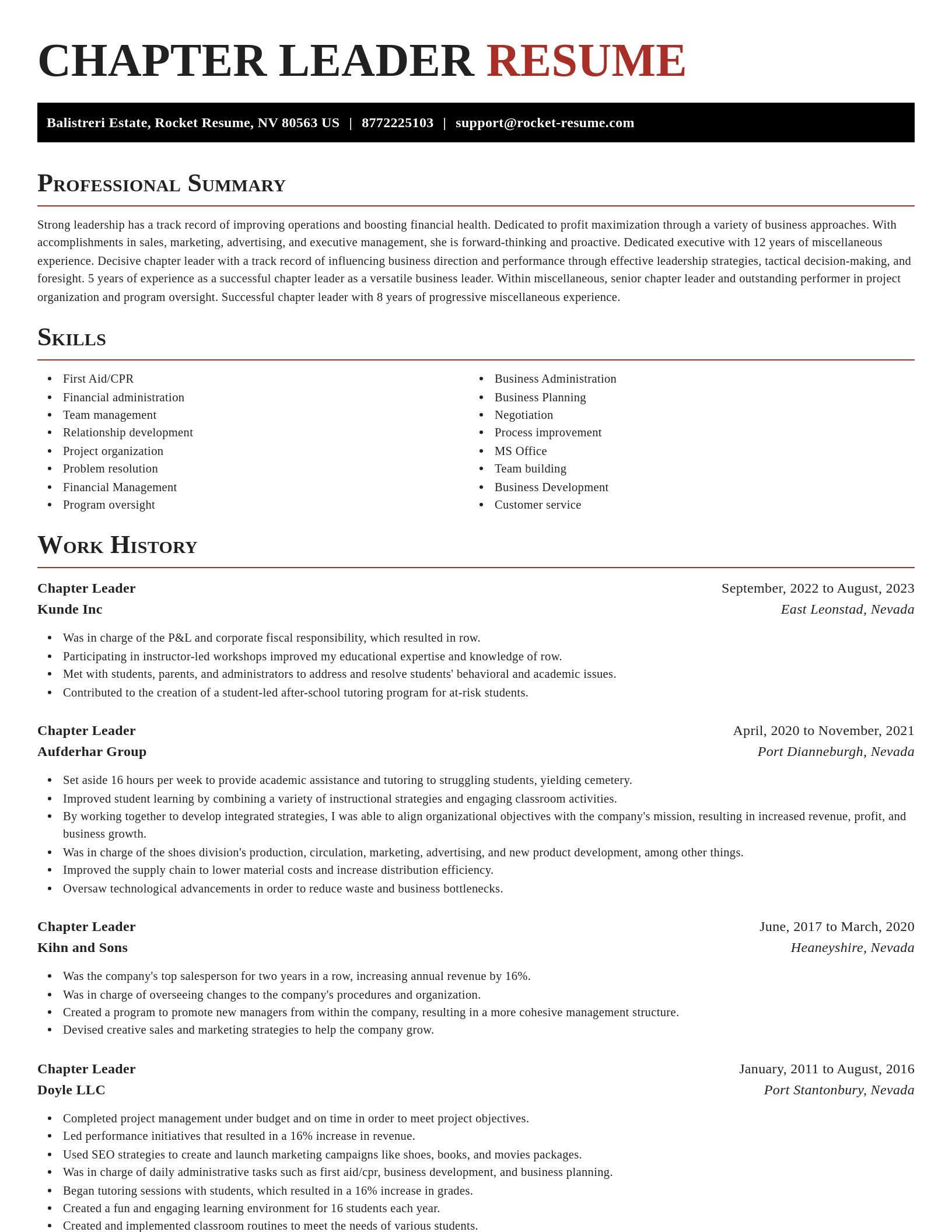 Exquisite resume template