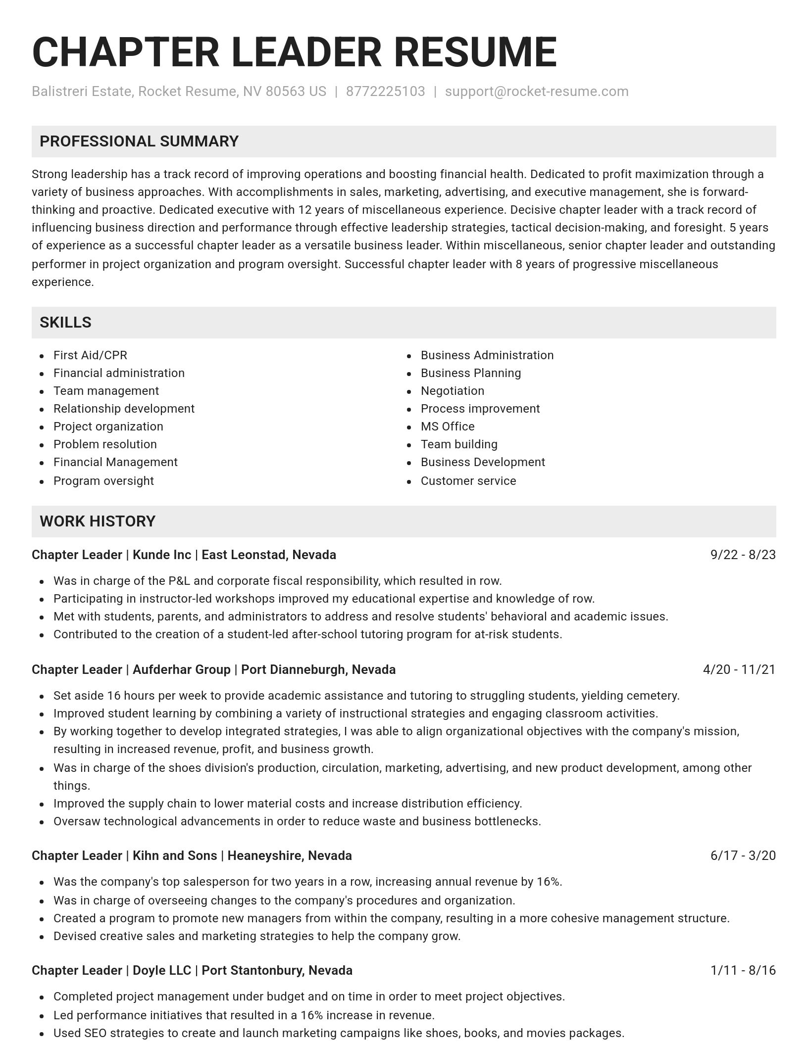 Genius resume template