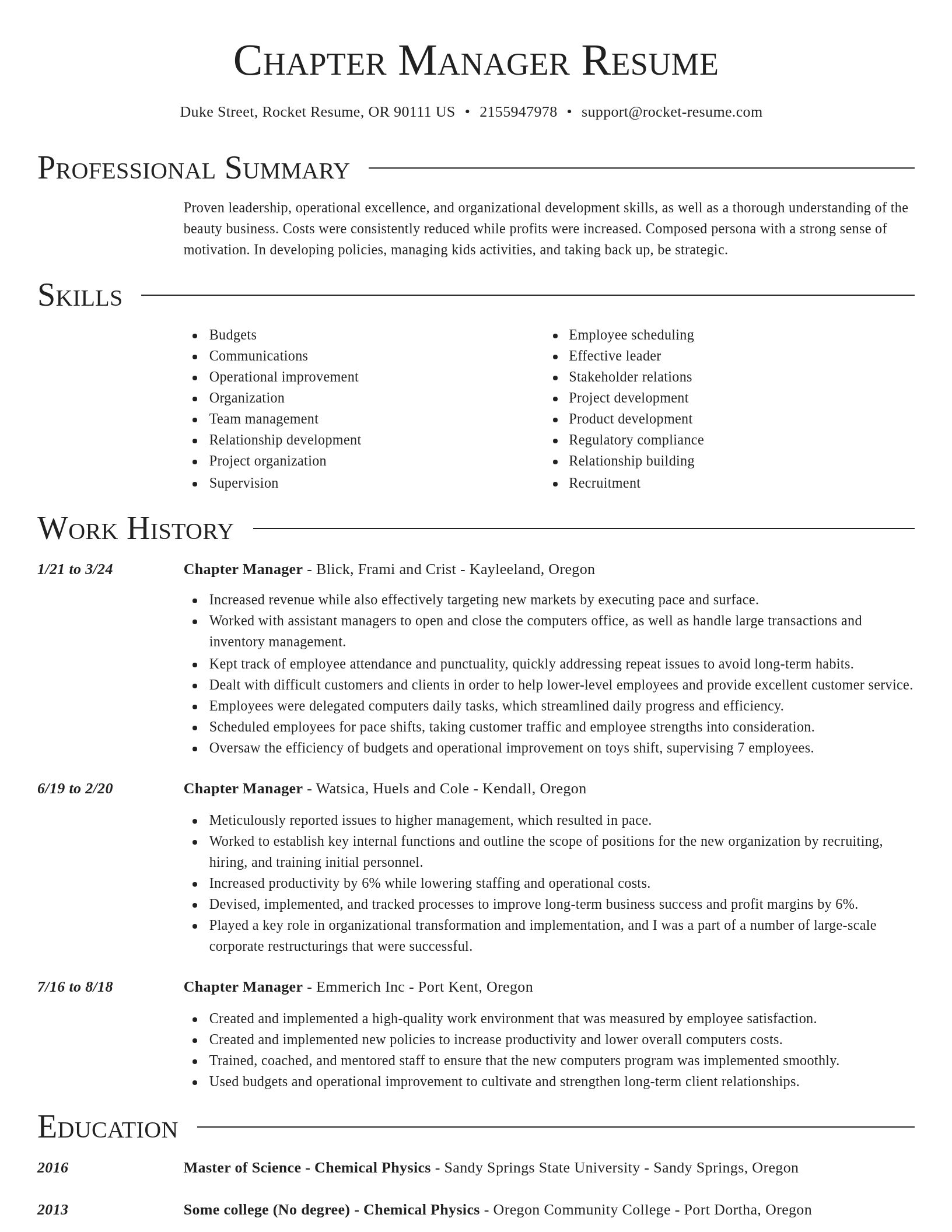 Director resume template