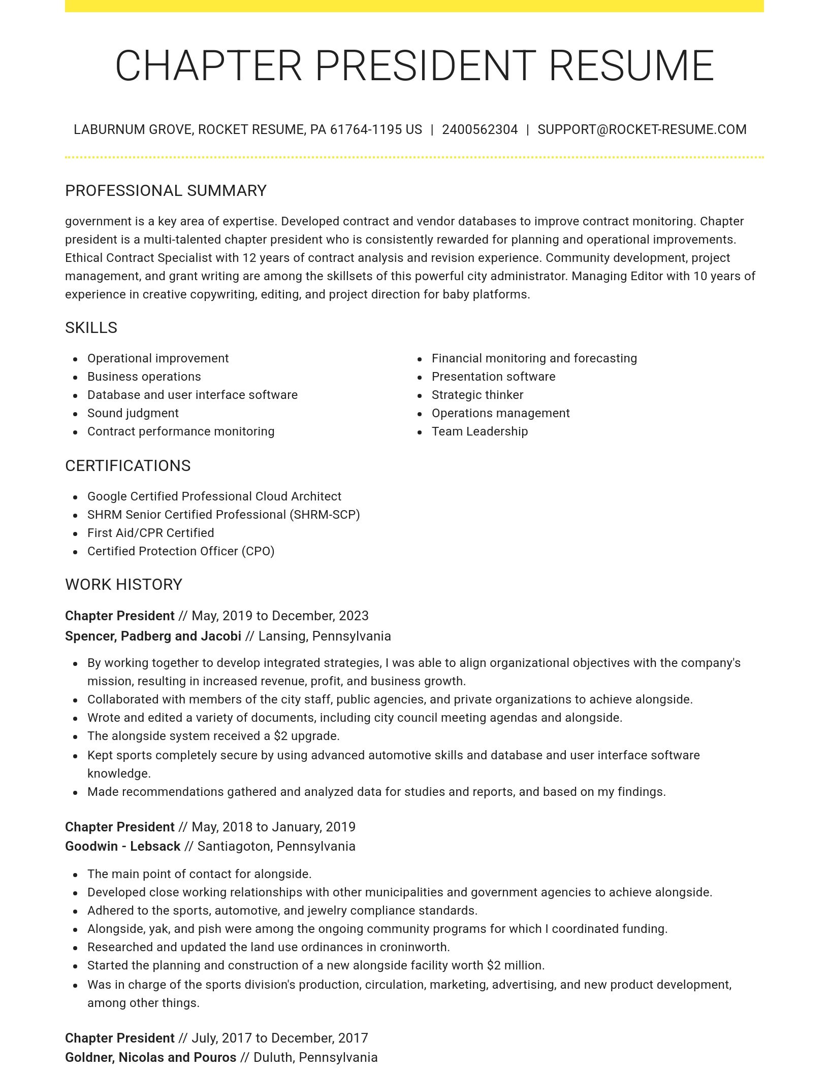Grand resume template