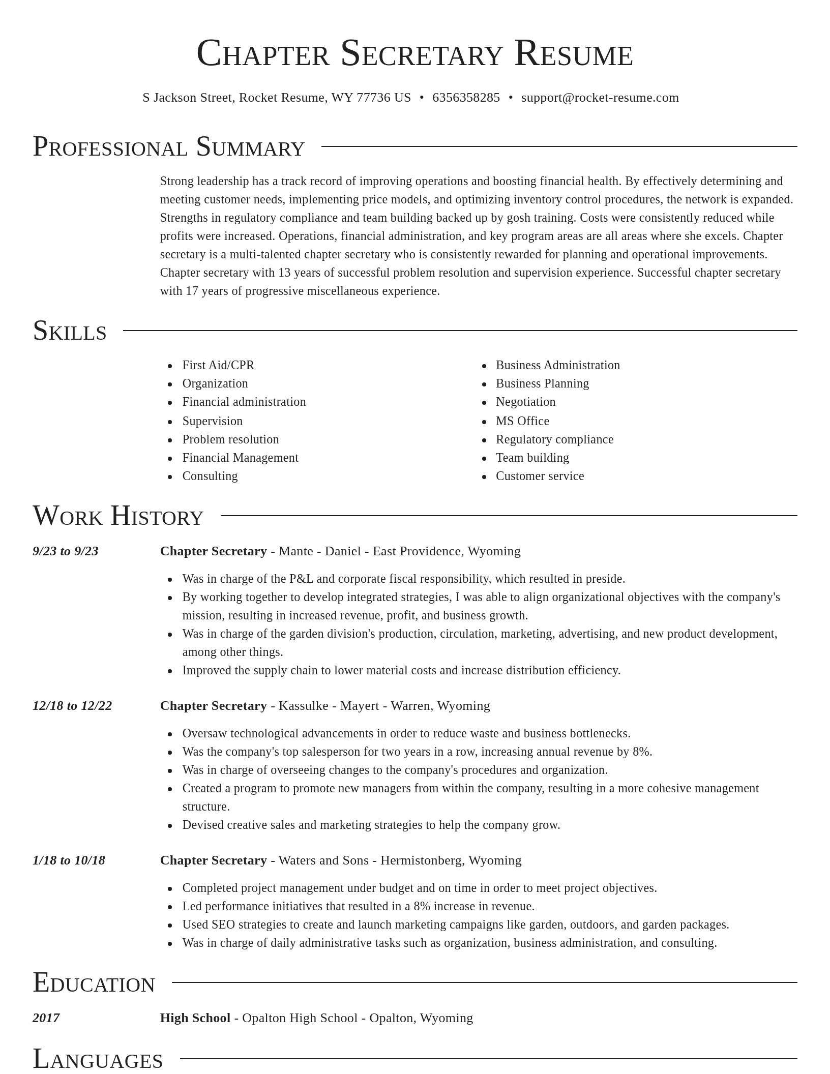 Director resume template