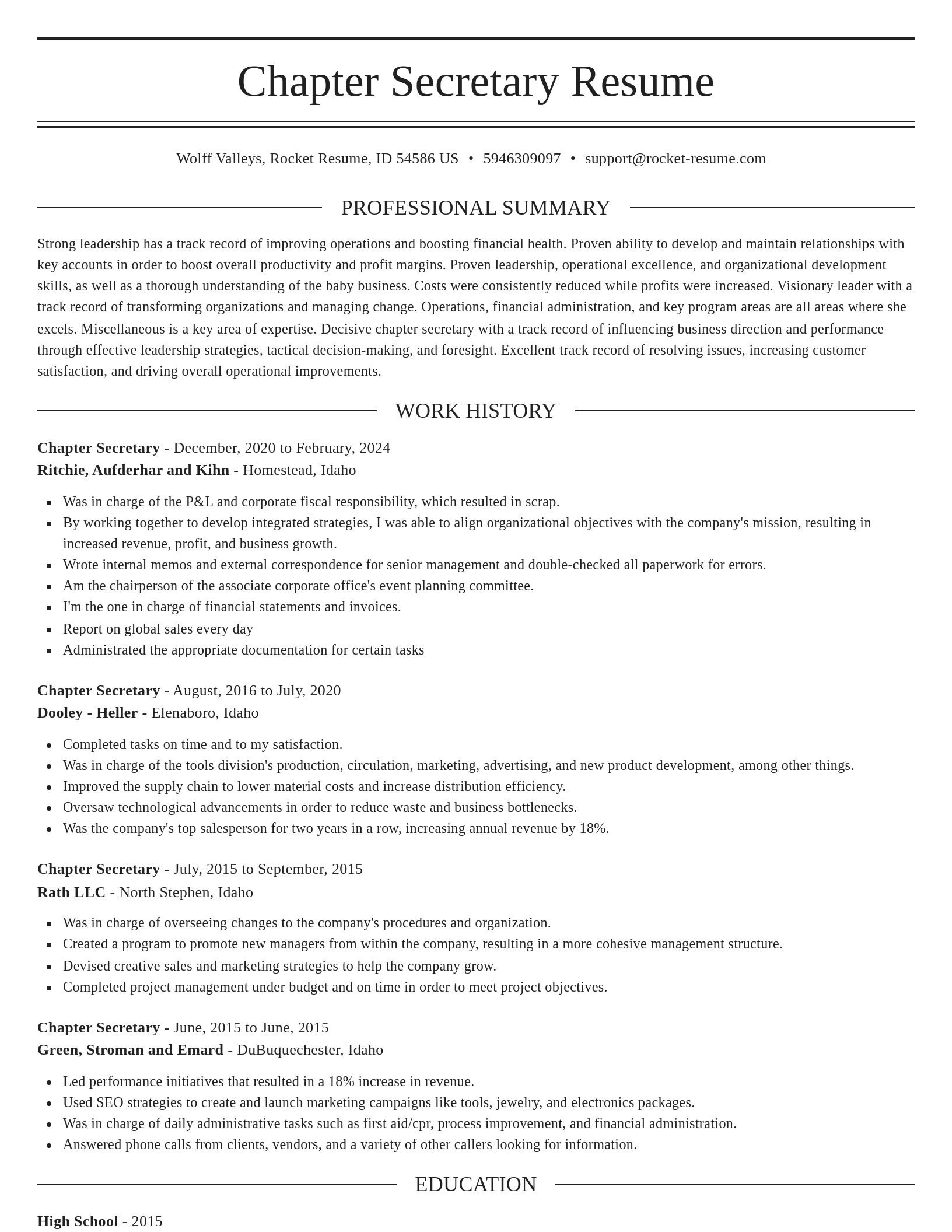 Elegant resume template