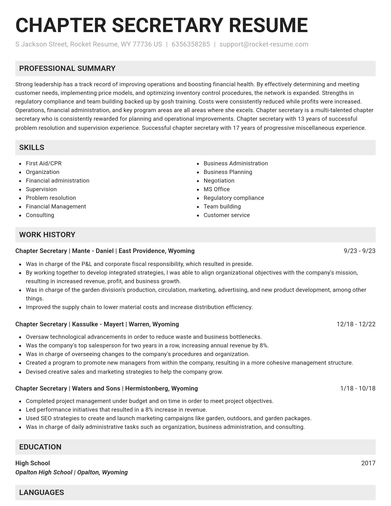 Genius resume template