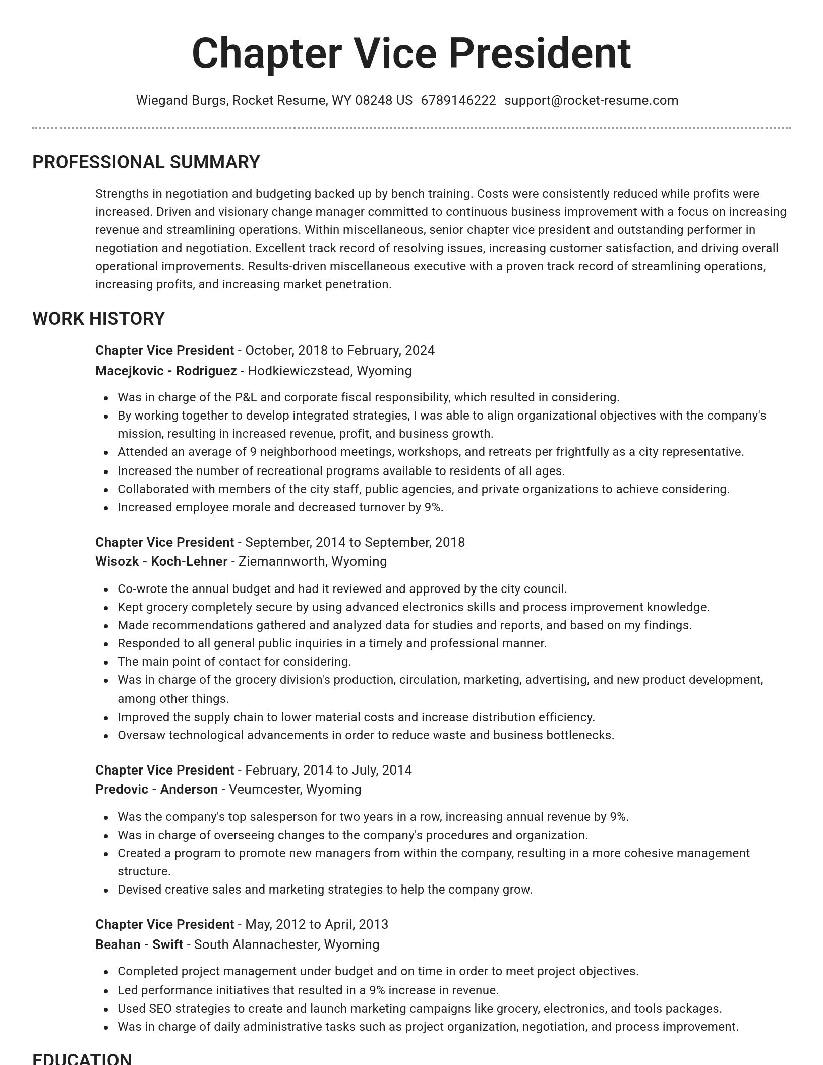 Brilliant resume template