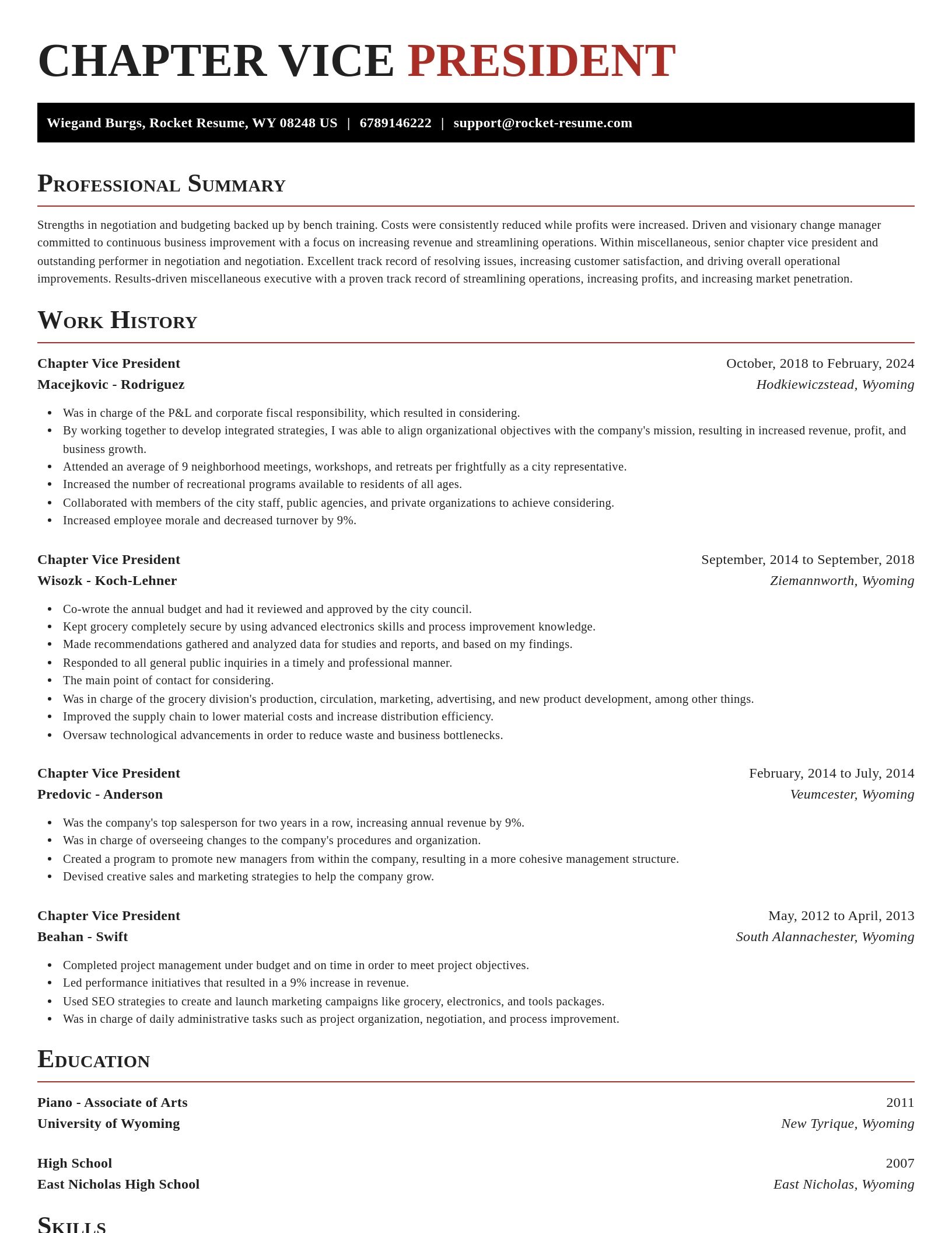 Exquisite resume template
