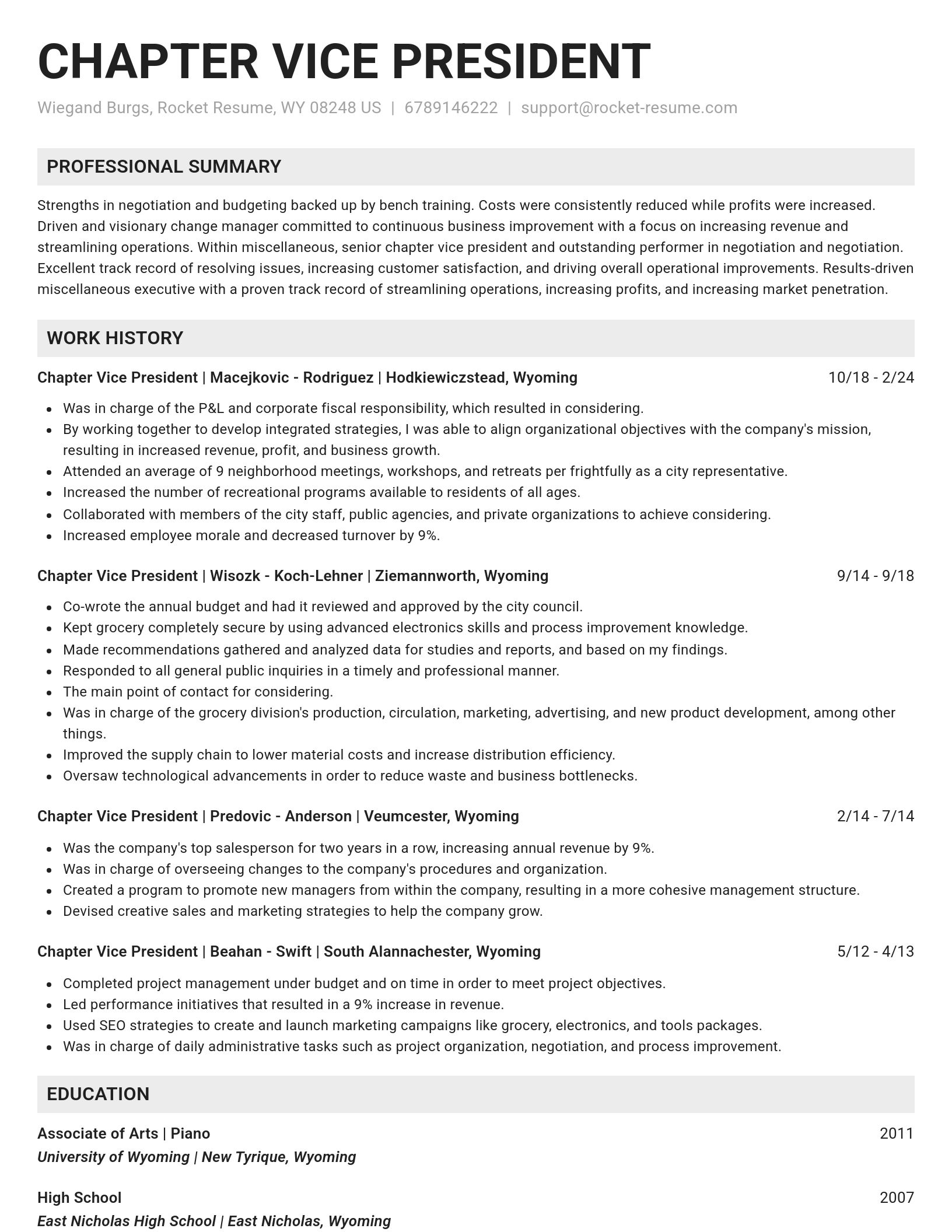 Genius resume template