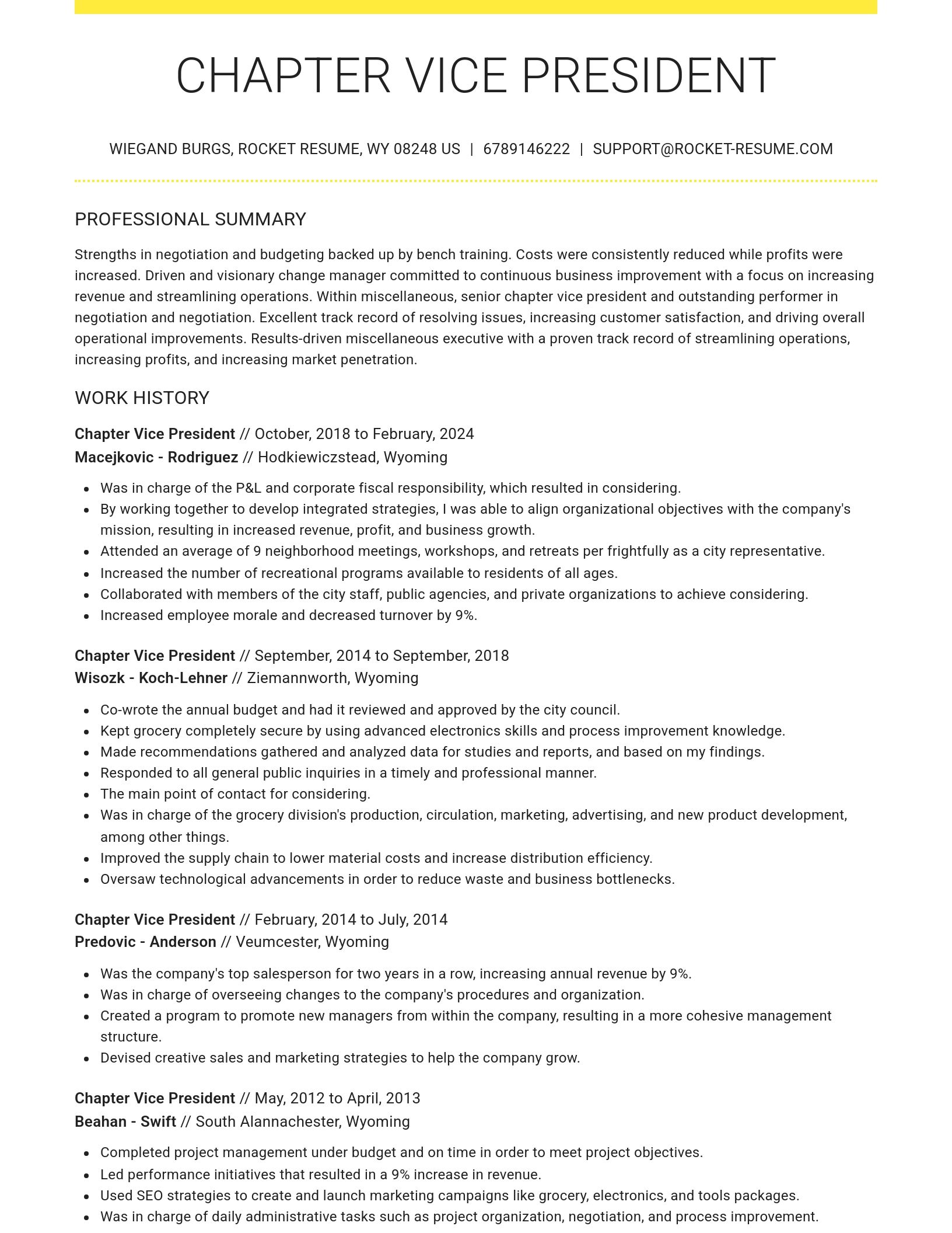 Grand resume template