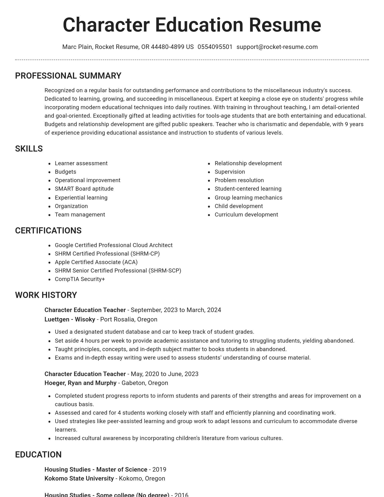 Brilliant resume template