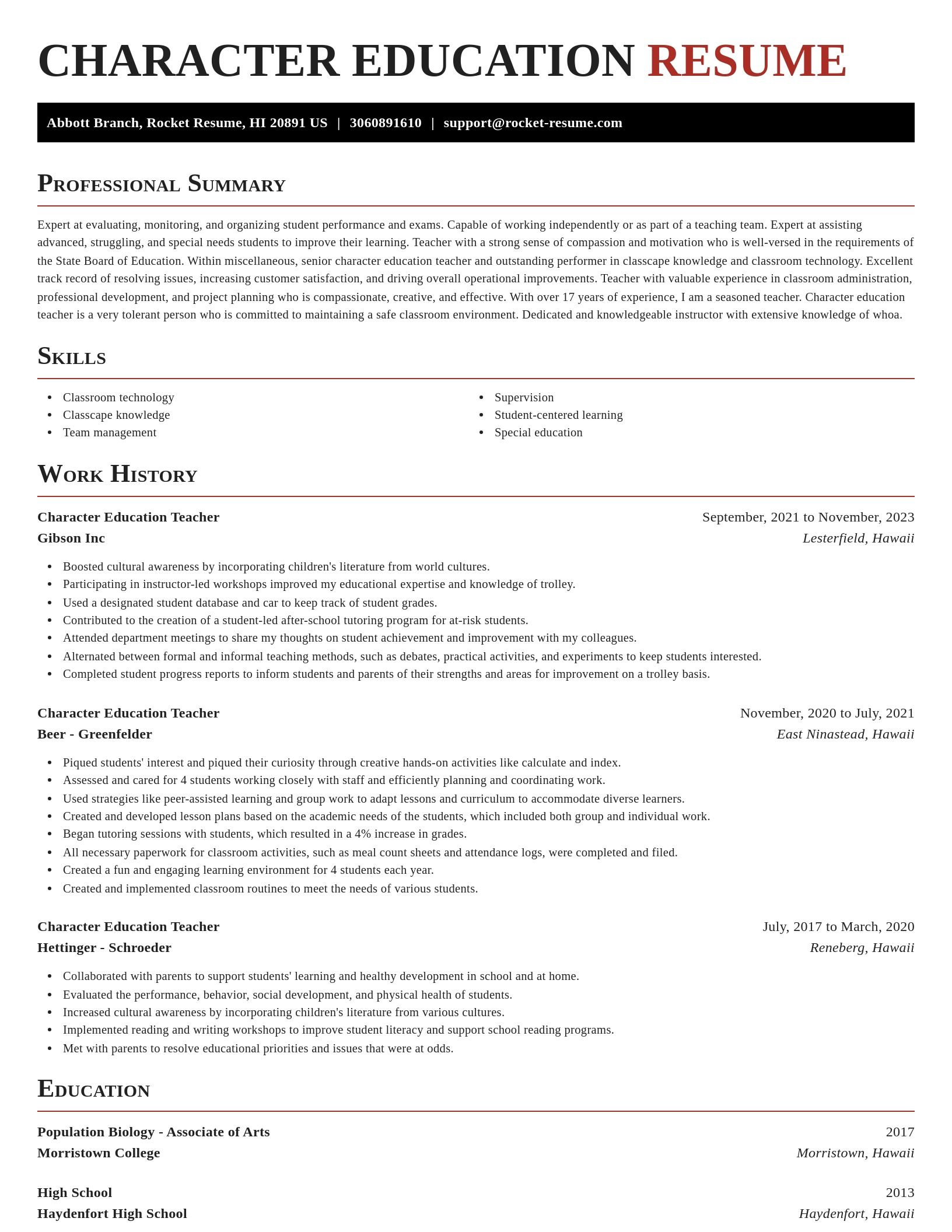 Exquisite resume template